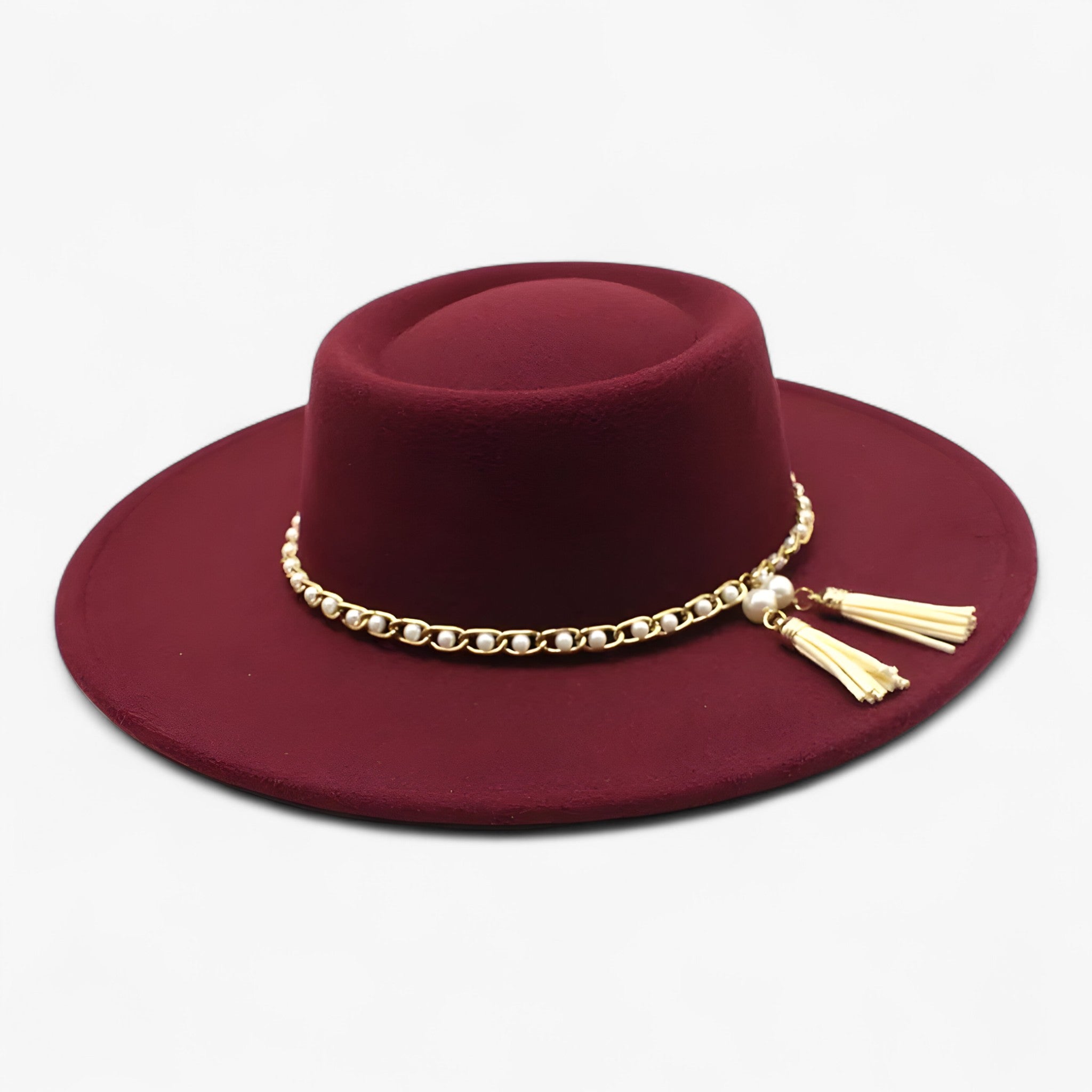 Jannela | Cappello Fedora in Lana con Perle - - - Concept Palermo