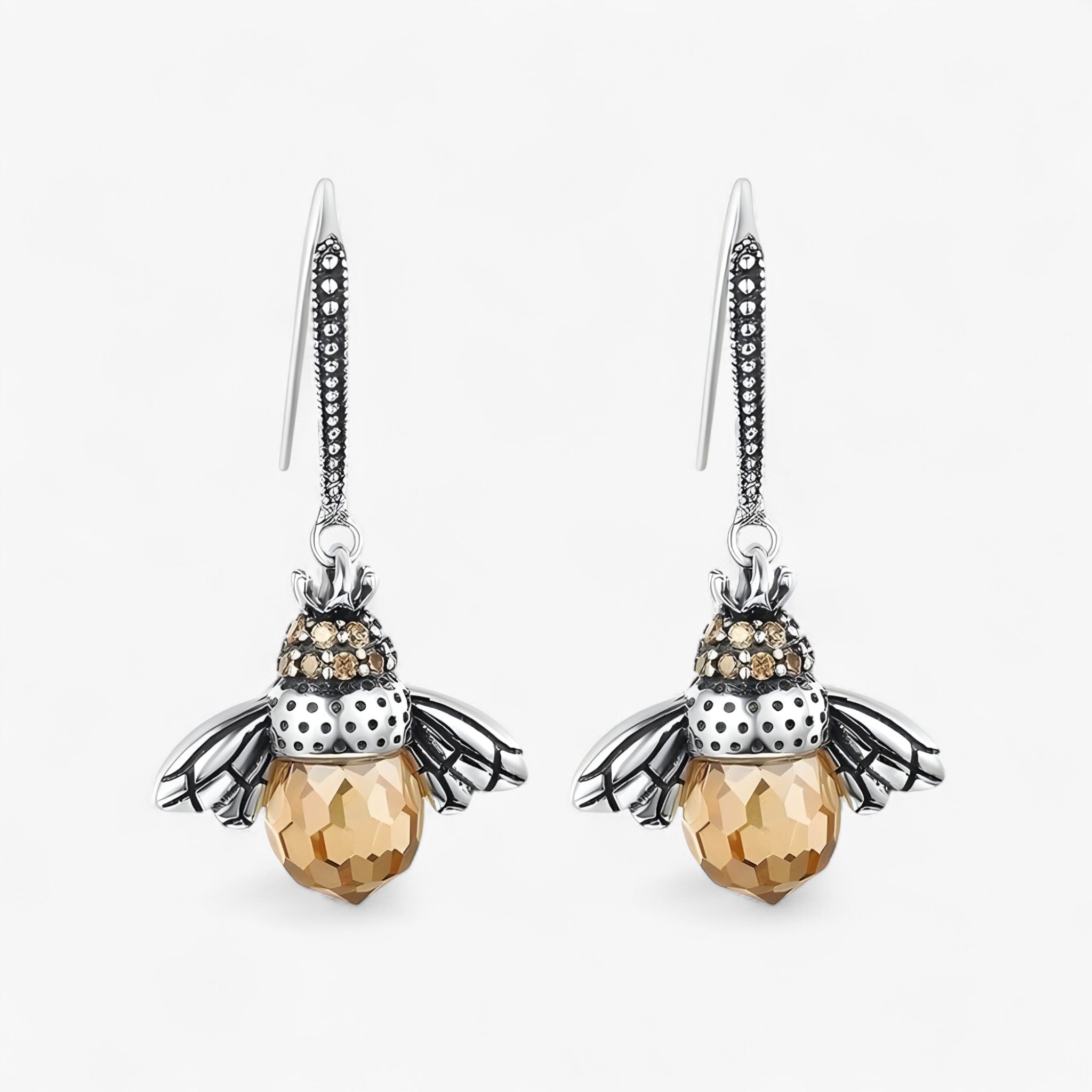 Orecchini a goccia di cristallo bee - Argento - Earrings Earrings for Women Girls Jewelry New Fashion Earrings womens earring - Concept Palermo