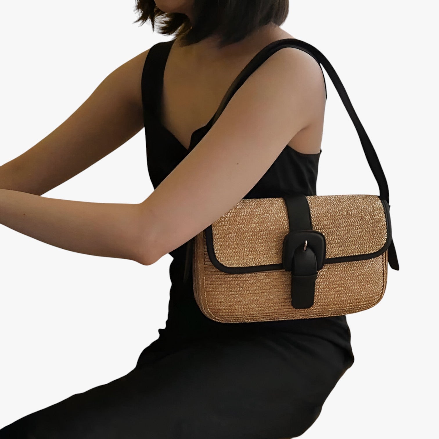 Amelie | Borsa da spiaggia in rattan fatta a mano di lusso - - handbags Women's handbags - Concept Palermo