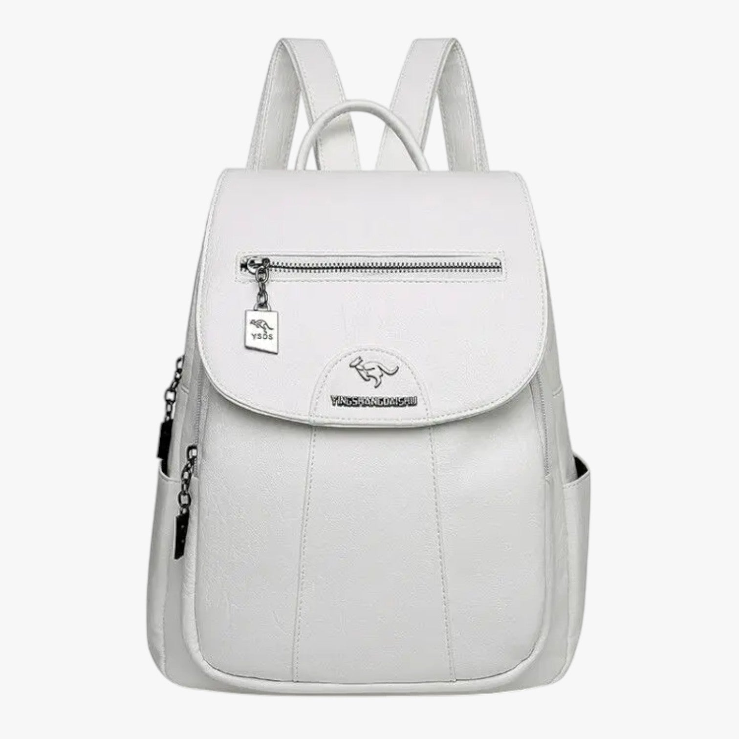 Laura | Zaino vintage in pelle – morbido, elegante e perfetto per viaggiare - Bianco puro - Backpacks Bags women bags - Concept Palermo