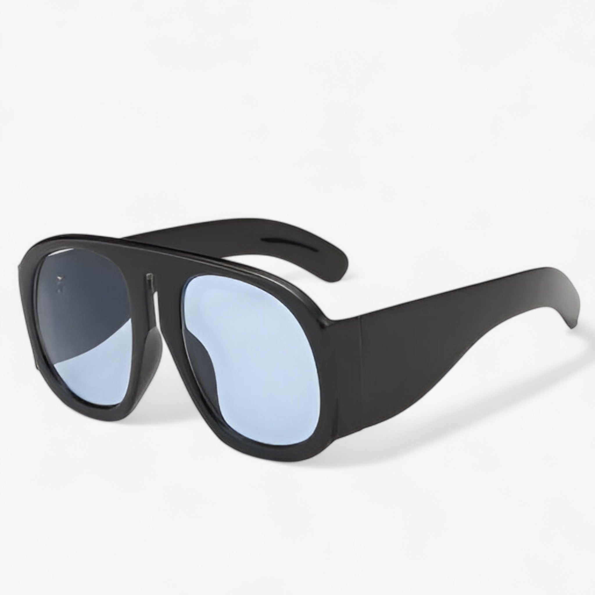Lorenzo | Occhiali da sole rotondi oversize dallo stile retrò - Nero Blu 1pcs - mens sunglasses Polarized man sunglasses Sunglasses sunglasses polarized men - Concept Palermo