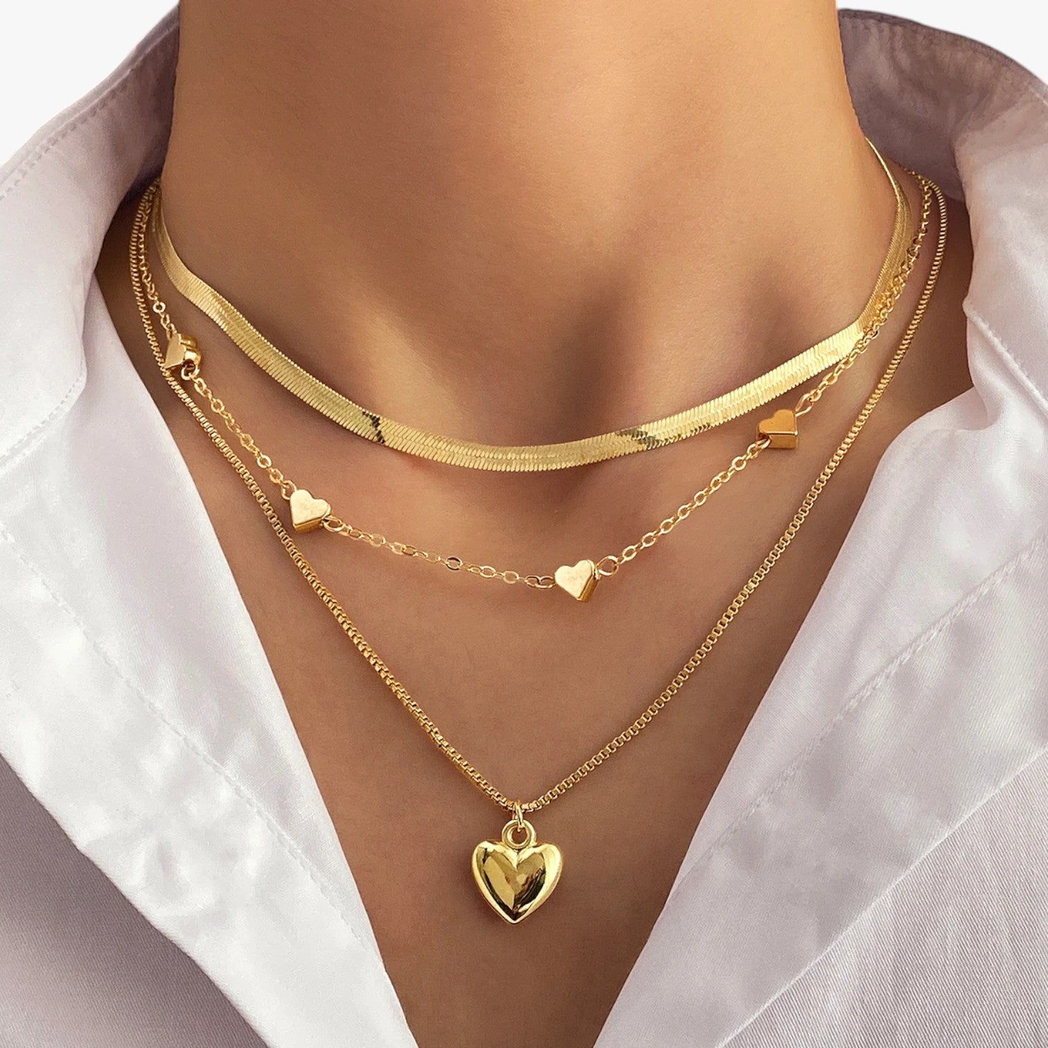 Isabelle | Eleganza a strati - La collana a cuore che illumina il tuo look - - elegant womens necklaces necklace Necklaces for Women - Concept Palermo