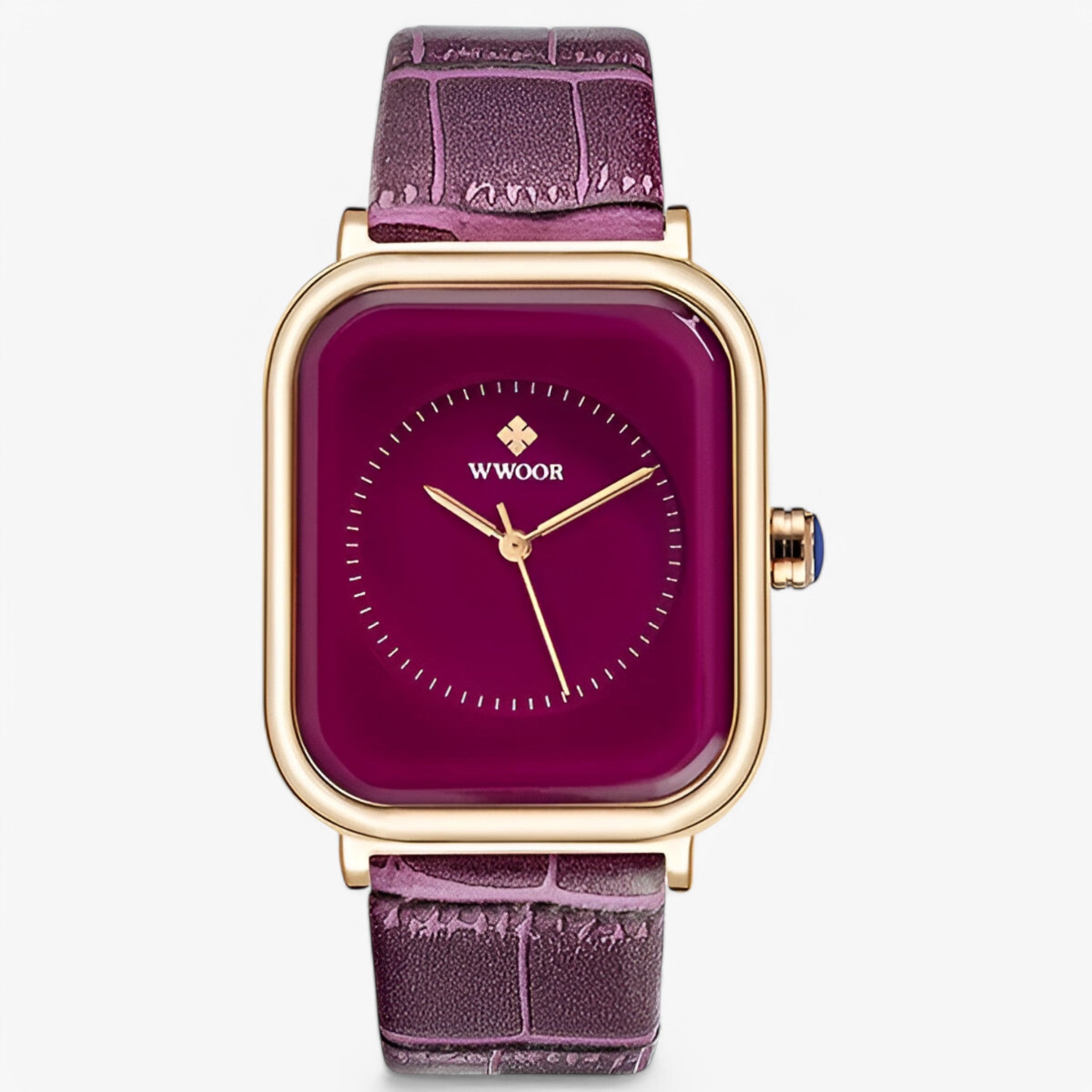 Elena | Orologio di lusso con bracciale in pelle - viola - female watch watch for women - Concept Palermo