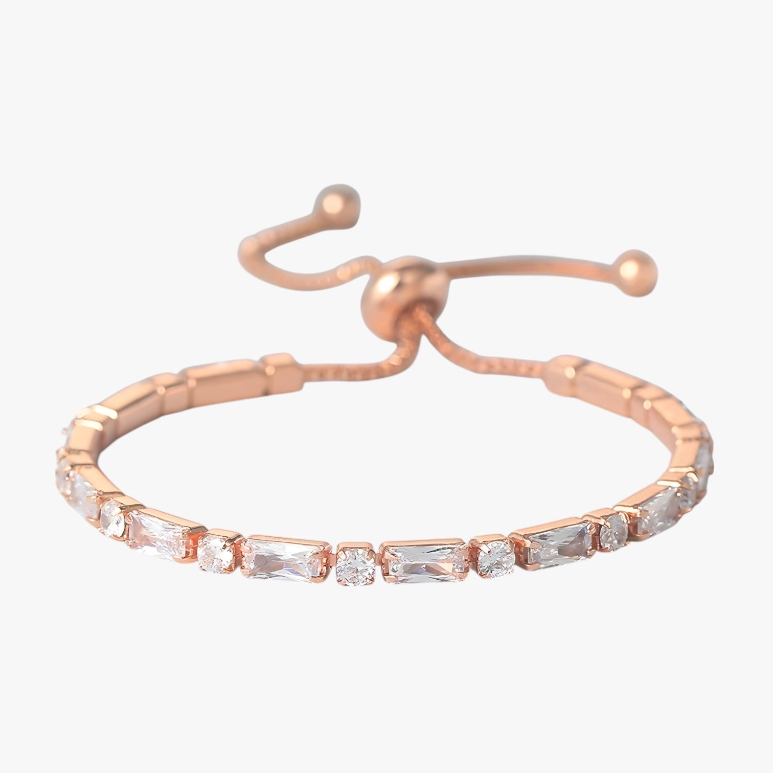Valerie | Bracciale Geometrico Oro Rosa con Zircone Elegante Regalo Donna - oro rosa - BRACELET BRACELET FOR WOMEN BRACELETS bracelets for women women bracelets - Concept Palermo