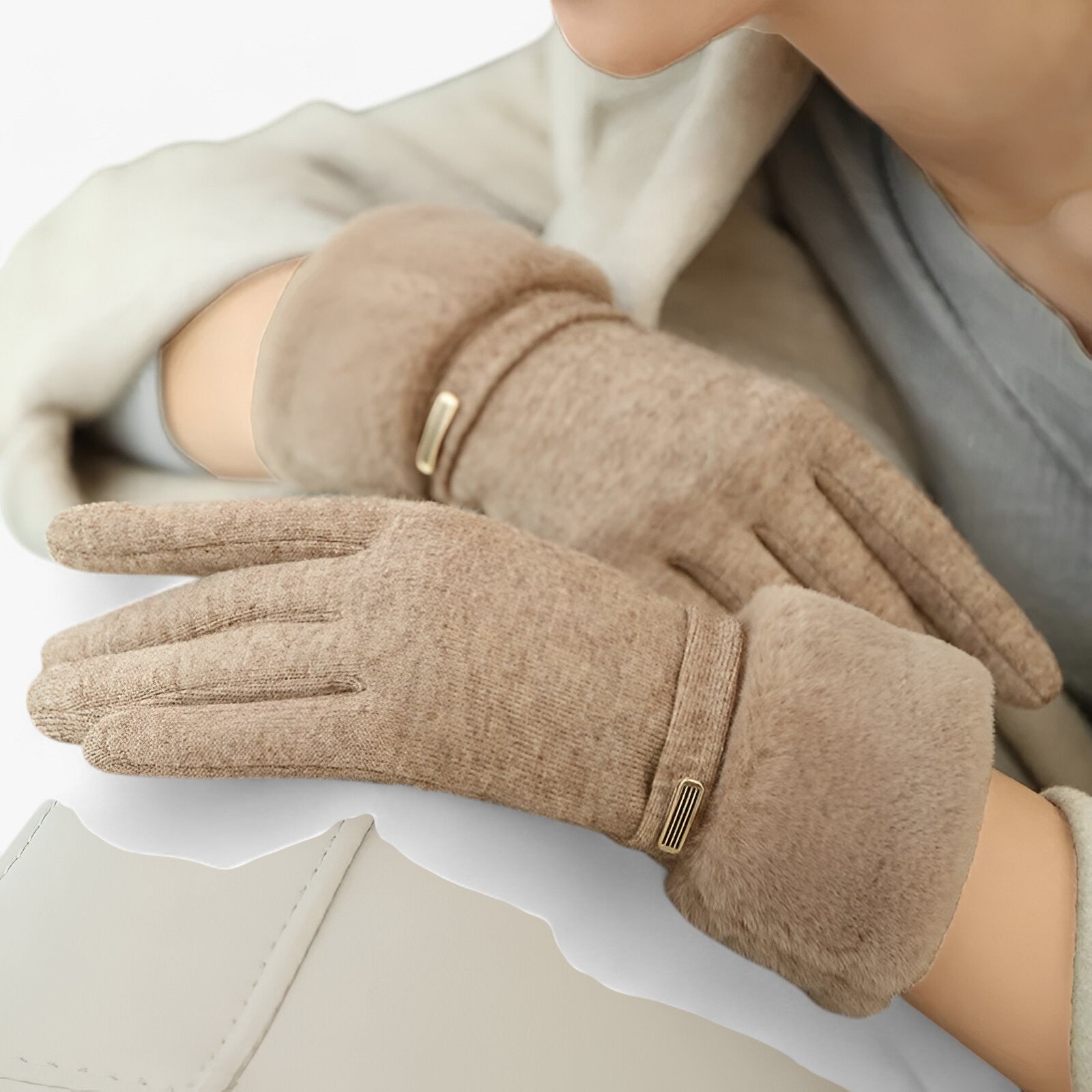 Sarah | Guanti in Velluto Caldo per Donne - Eleganti e Compatibili con il Touchscreen - - gloves winter gloves Women fashion - Concept Palermo