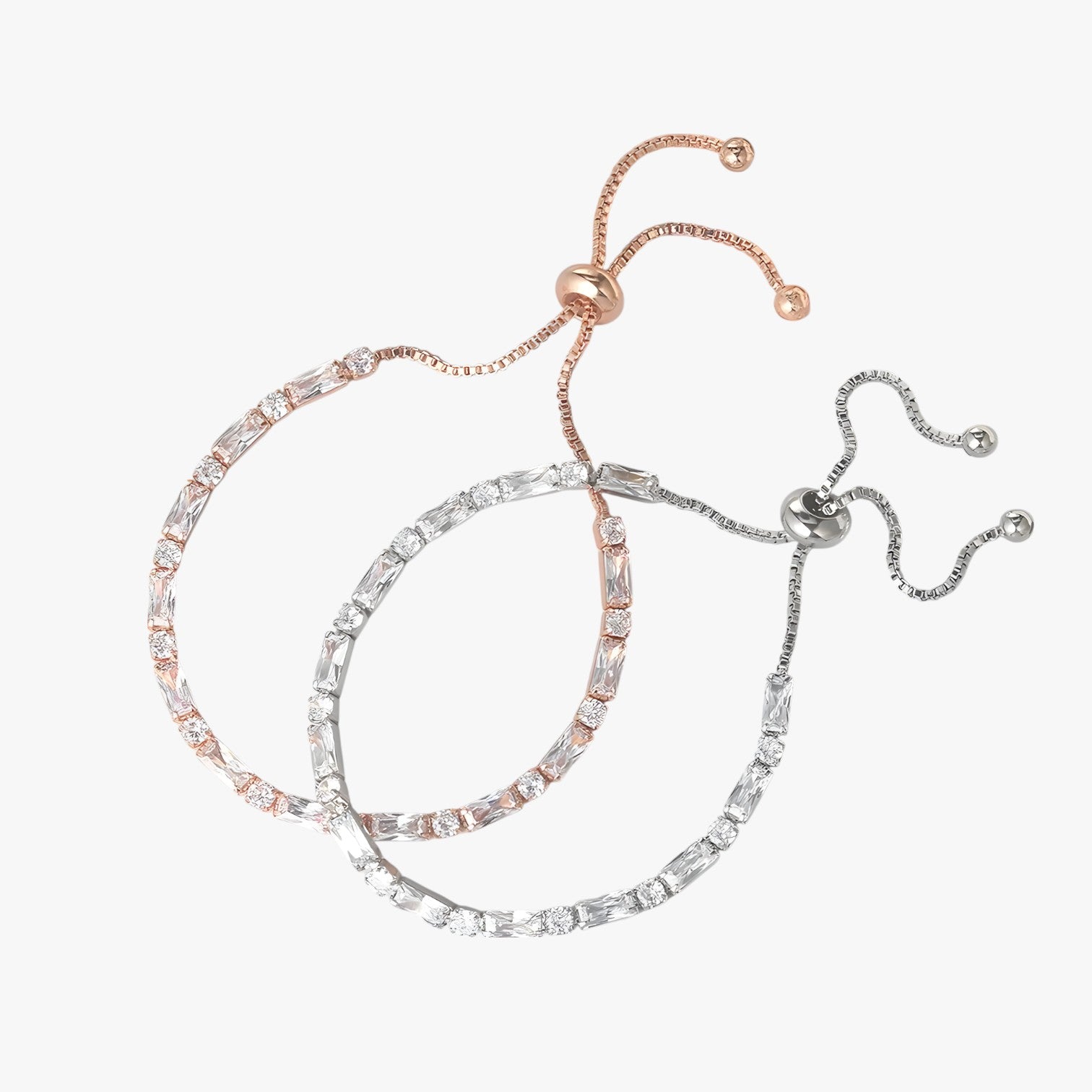 Valerie | Bracciale Geometrico Oro Rosa con Zircone Elegante Regalo Donna - - BRACELET BRACELET FOR WOMEN BRACELETS bracelets for women women bracelets - Concept Palermo