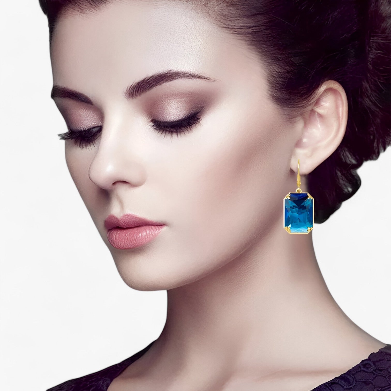 Amelia | Orecchini a Pendente in Topazio Blu – Oro e Argento Sfolgorante - - Accessories Jewelry EARRINGS - Concept Palermo