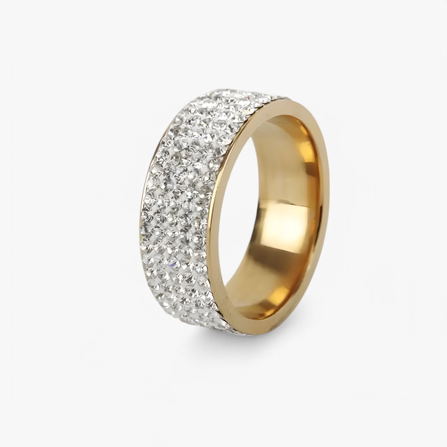 Celeste | Anello di lusso in acciaio inox con pietra di cristallo – Elegante fede nuziale - - Accessories Jewelry Rings womens ring - Concept Palermo