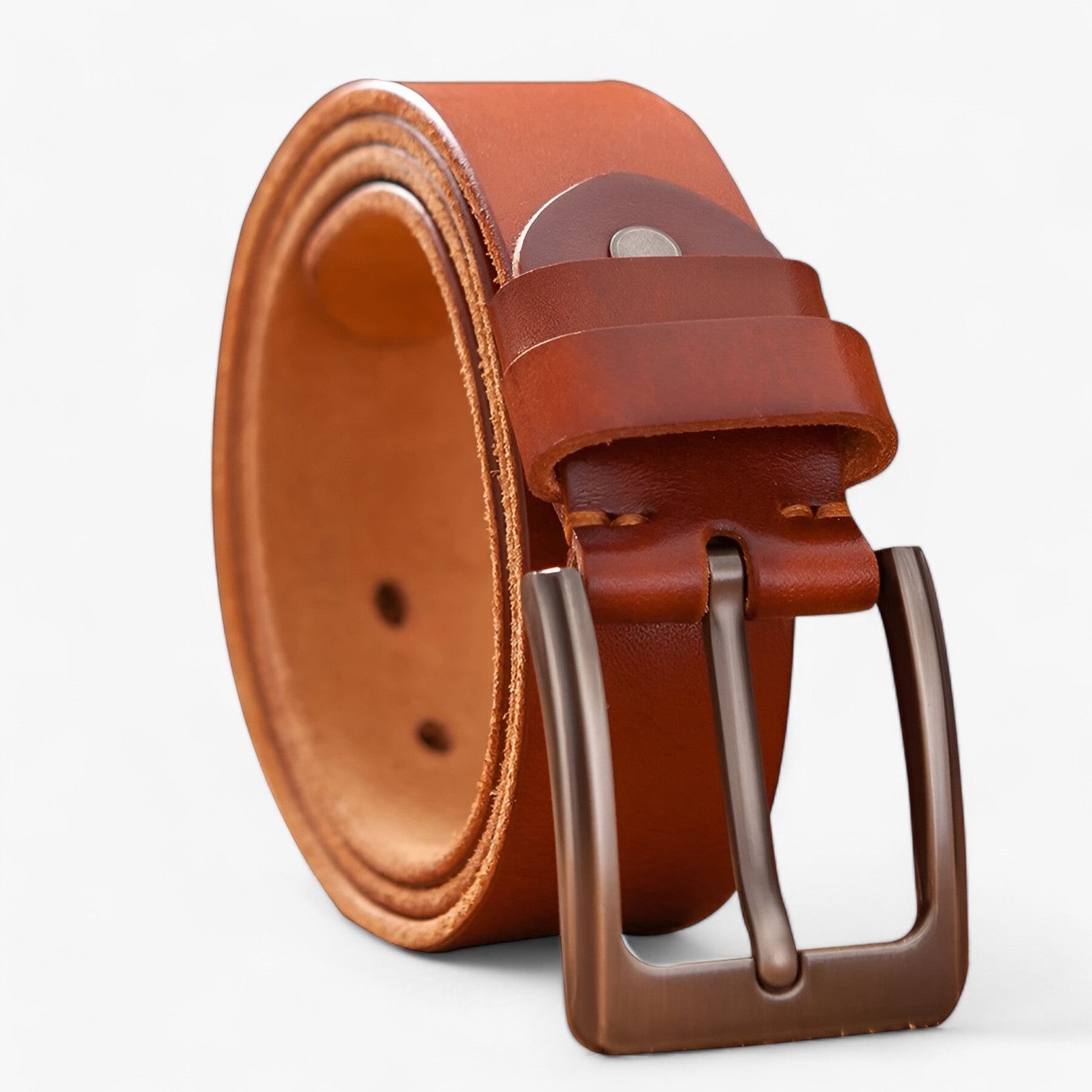 Owen | Cintura da uomo di lusso in vera pelle – sostenibile, elegante e comoda - CAFFÈ - belts mens accessory Mens belt - Concept Palermo