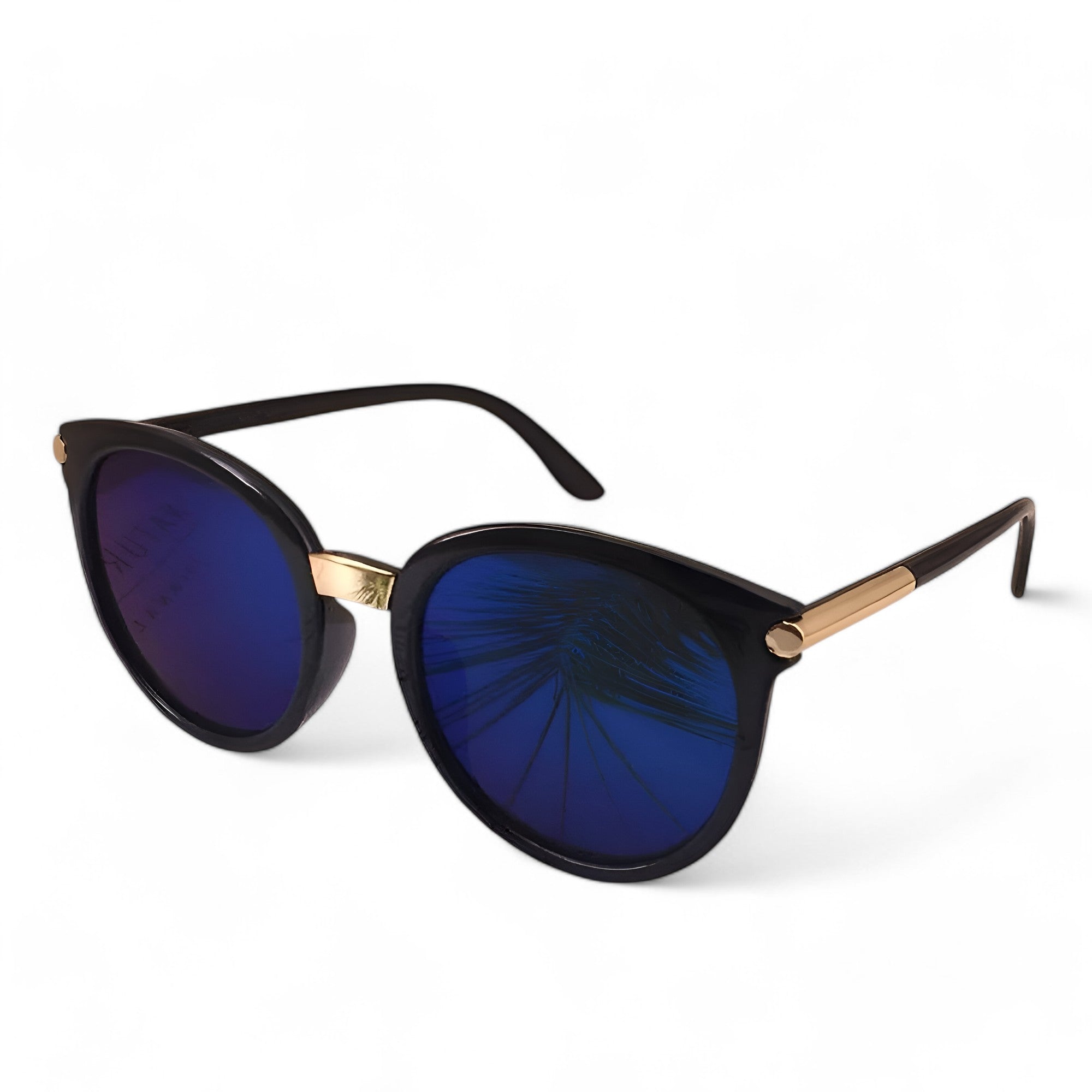 Ianna | Occhiali da sole vintage in pelle UV400 - Stile e Protezione - Blu - sun glasses WOMEN womens fashion - Concept Palermo