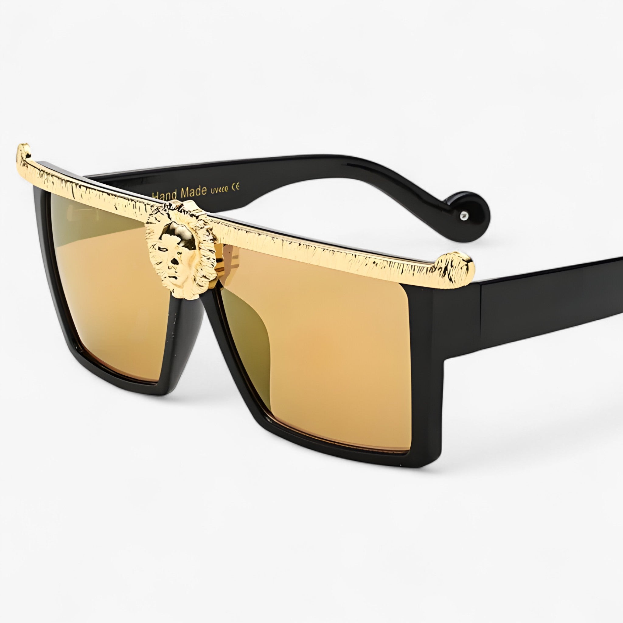 Leo | Occhiali da sole retrò quadrati in stile leone - Oro - Fashion Sunglasses men sunglasses polarized mens sunglasses Polarized man sunglasses Sunglasses sunglasses polarized men - Concept Palermo