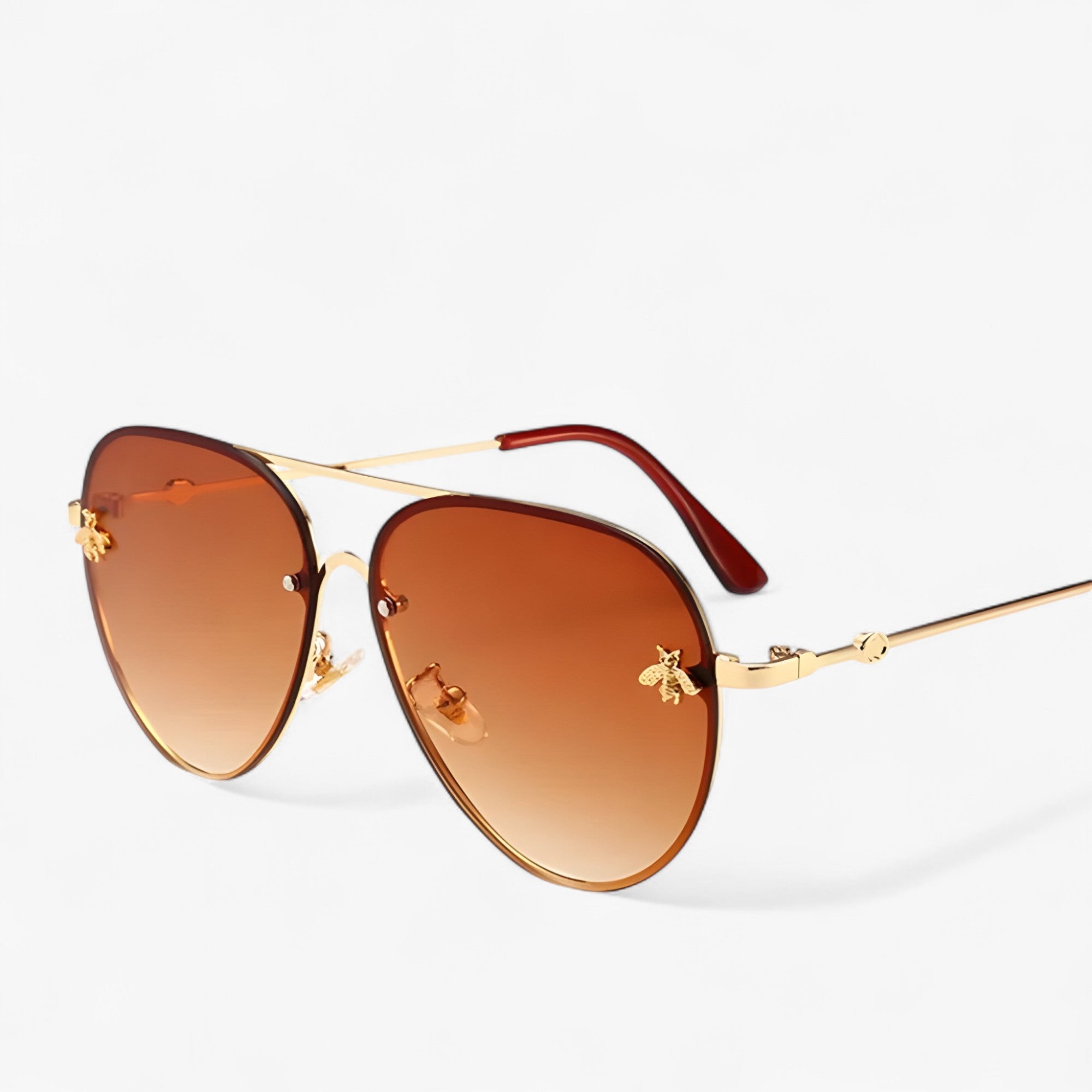 Joris | Occhiali da sole Bee Pilot vintage con montatura in metallo - tè d'oro - Fashion Sunglasses men sunglasses polarized mens sunglasses Polarized man sunglasses Sunglasses sunglasses polarized men - Concept Palermo