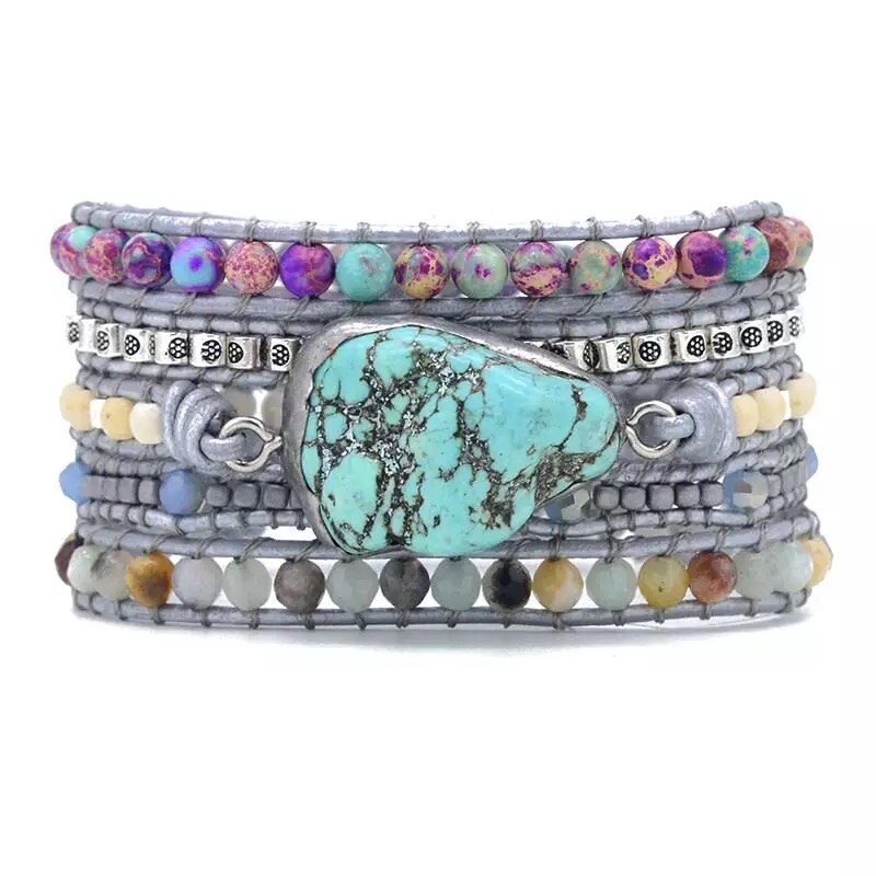 Bracciale avvolgente protettivo turchese Helende - - BRACELET FOR WOMEN BRACELETS bracelets for women Jewelry - Concept Palermo