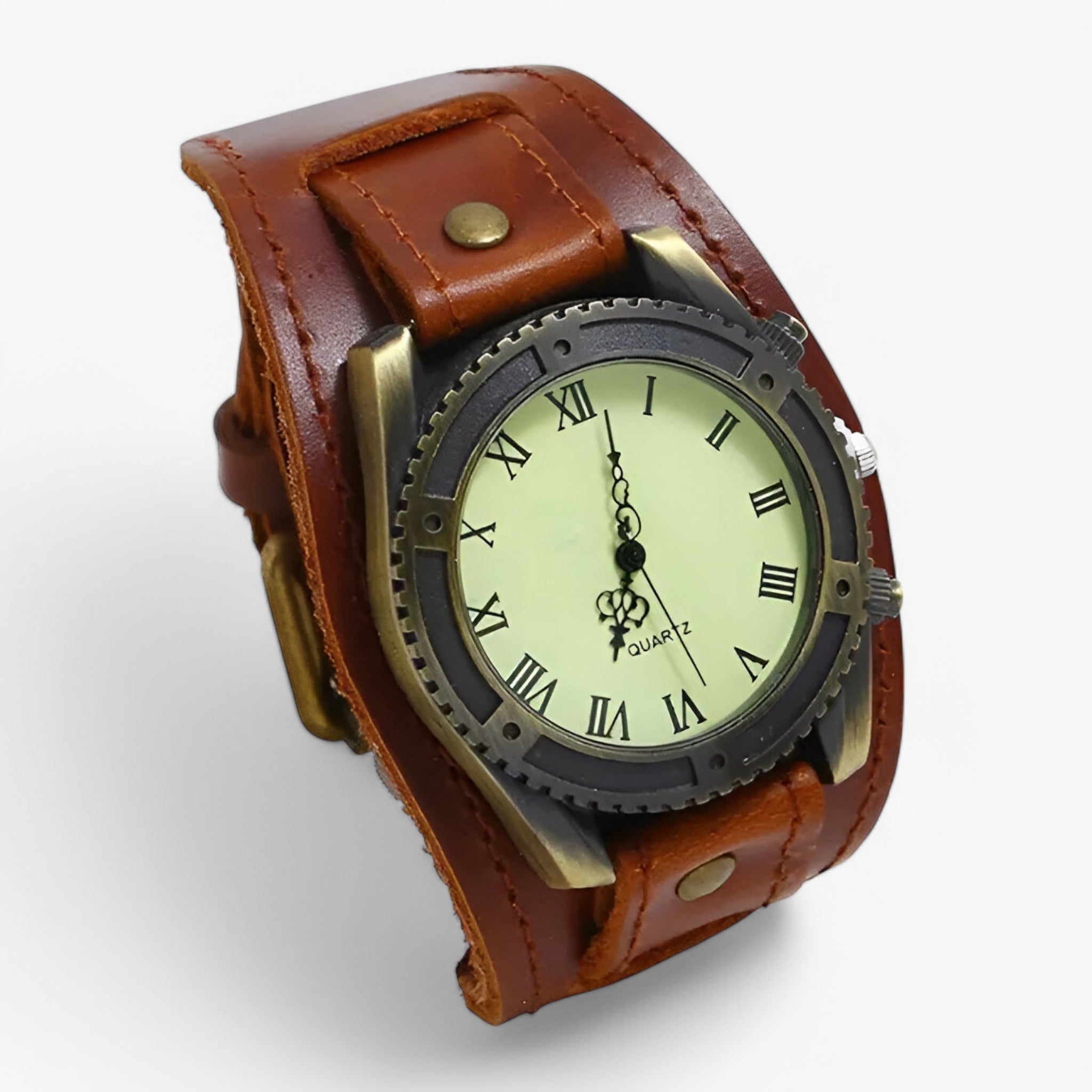 Marius | Orologio Vintage in Pelle con Numeri Romani - marrone - - Concept Palermo