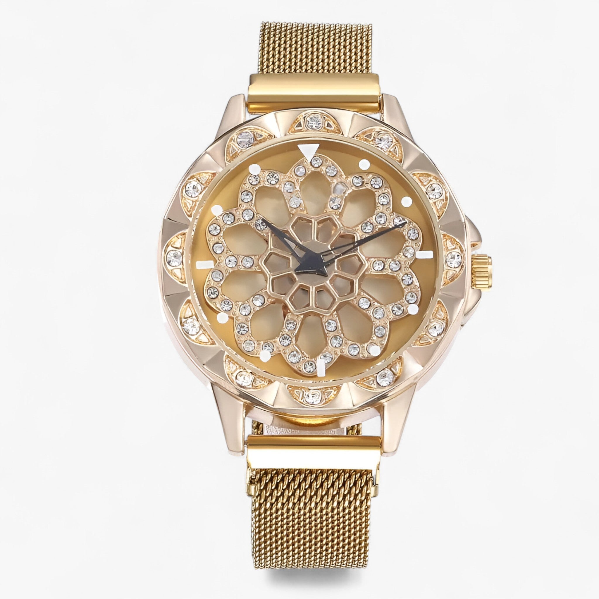 Lila | Orologio da donna con fibbia magnetica floreale - Oro - female watch watch for women - Concept Palermo