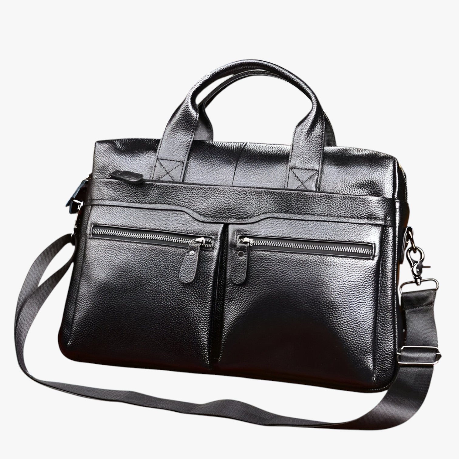 Benjamin | Borsa da Viaggio Uomo in Vera Pelle Elegante Valigetta Tracolla per Laptop - Nero03 - Bags bags for men - Concept Palermo