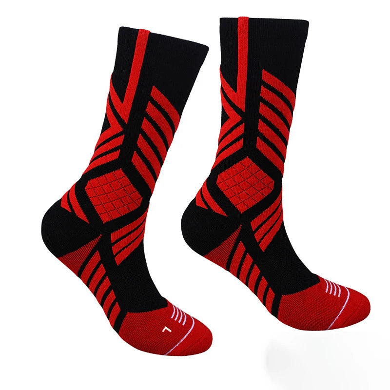 Terrence | Calzini da basket antiscivolo: stabilità e comfort - Una taglia per tutti Nero e rosso - Hiking Socks socks - Concept Palermo