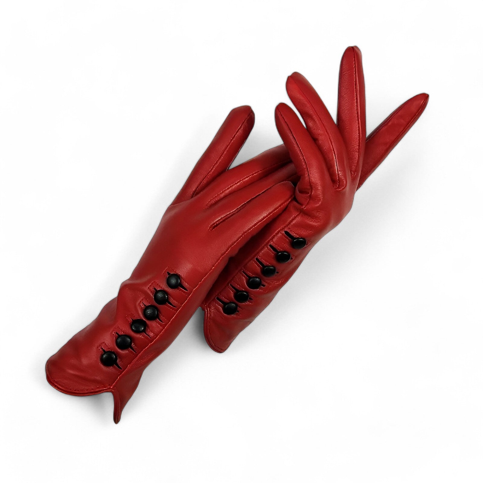 Myra | Guanti di Pelle Luxe per Giornate Fredde - rosso - gloves winter gloves womens fasion - Concept Palermo