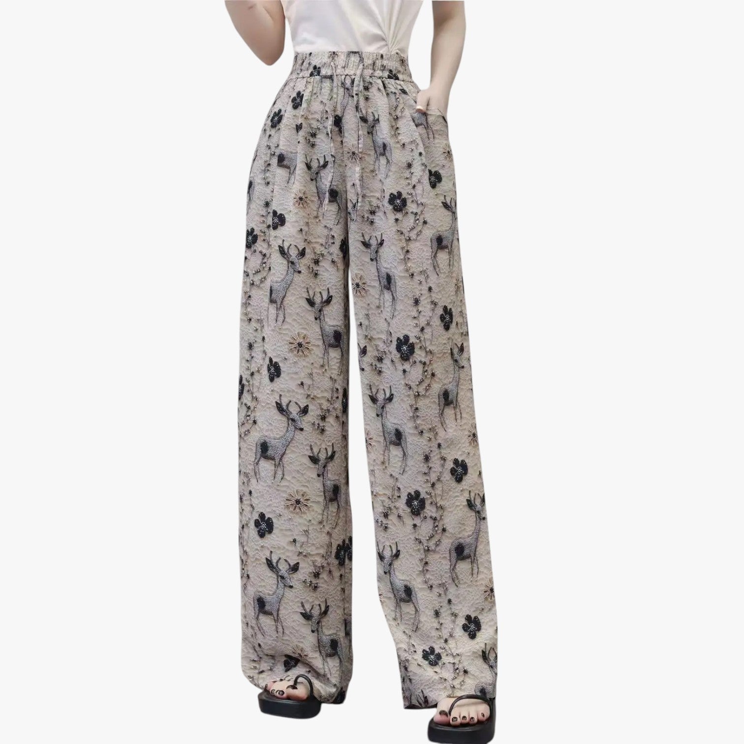 Cheryl | Pantaloni estivi in chiffon con tasche – Leggeri e casual - - pants pants for women women pants - Concept Palermo