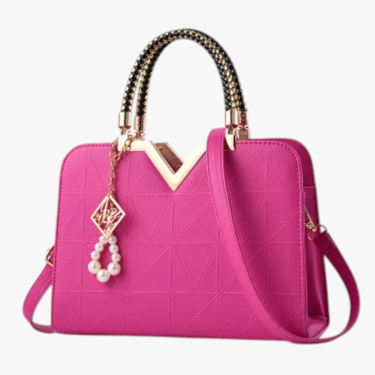 Pamela | Autumn Chic - Elegante borsa con cerniera e perle - - Bags women bags Women's handbags - Concept Palermo