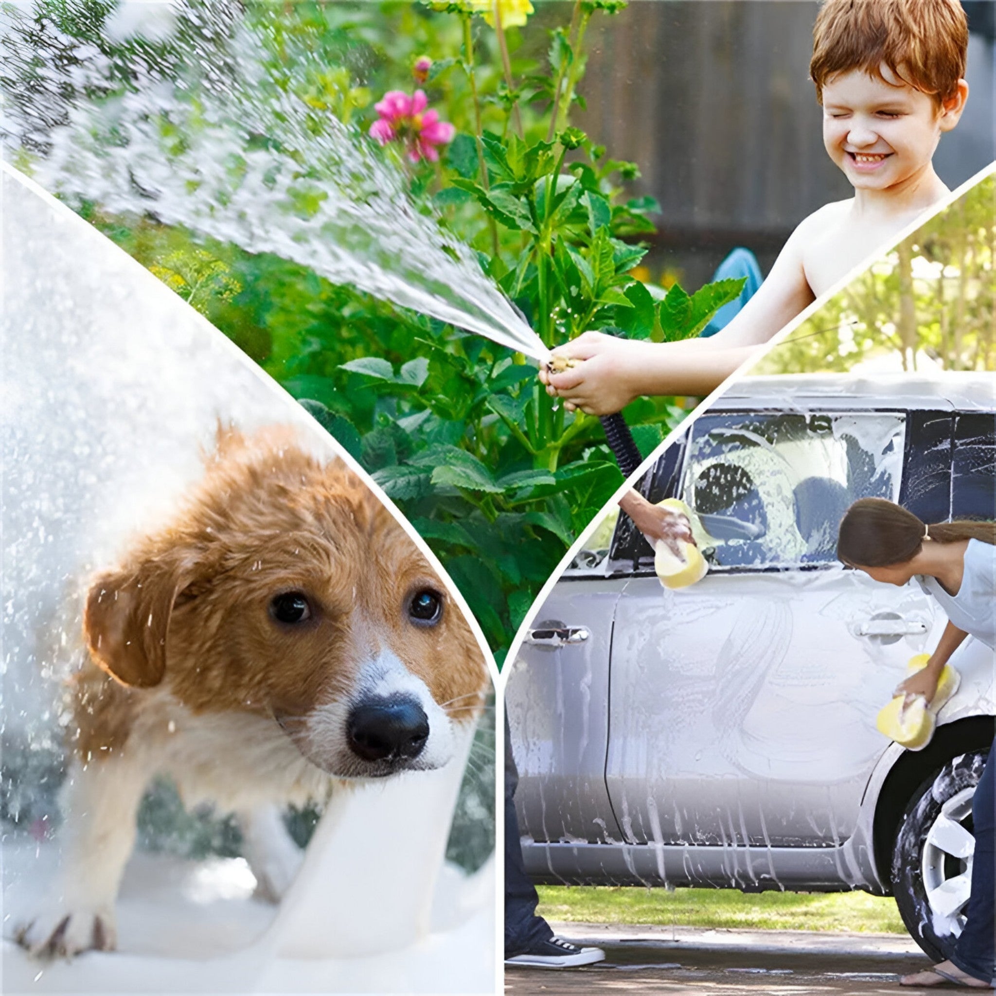 Aqua | Pistola a spruzzo per giardino con tubo flessibile - Pressione regolabile per una pulizia potente - - garden hose hose spray - Concept Palermo