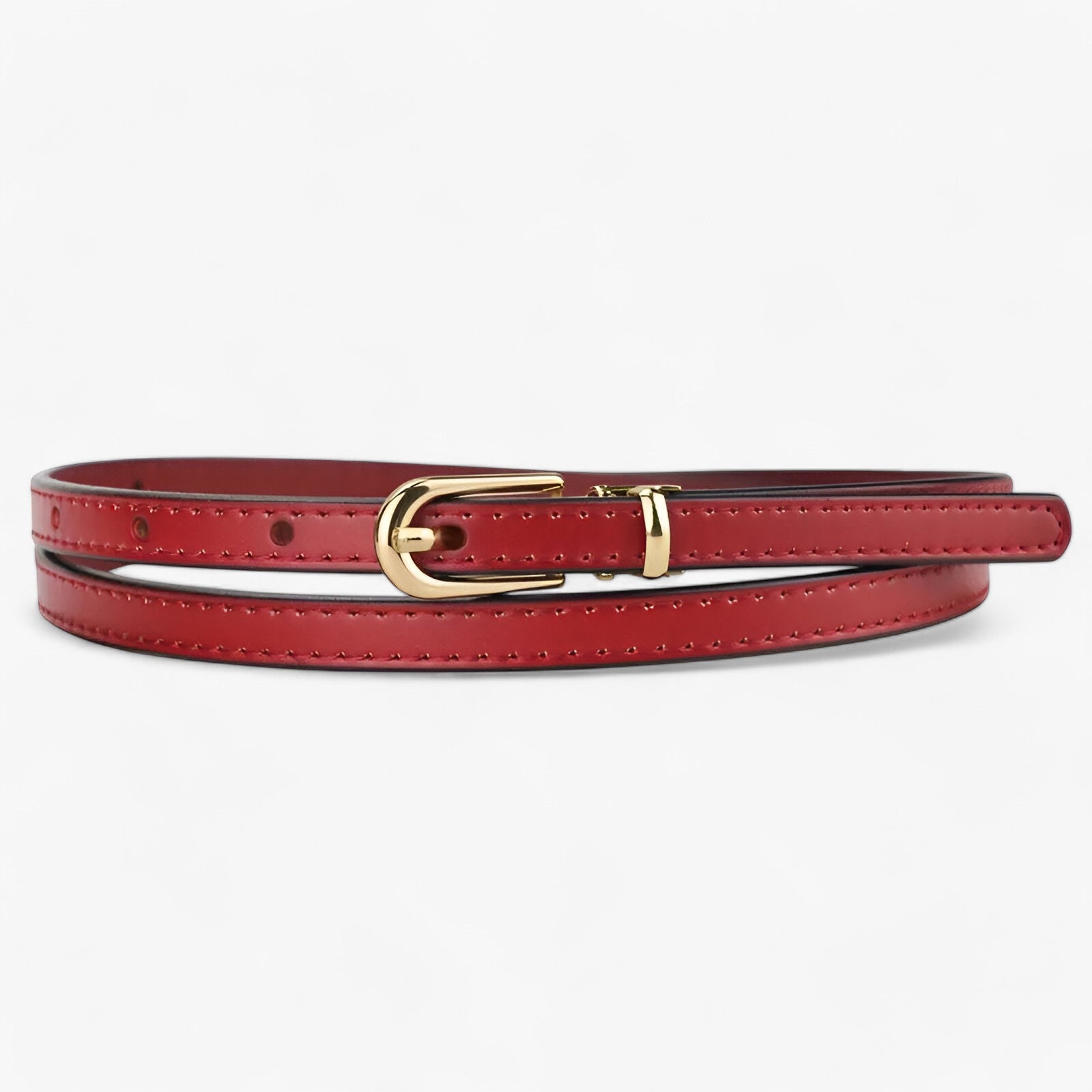 Helen | Cintura da donna - Pelle genuina sottile per uno stile disinvolto - Rosso - belts waist belt for women Womens belt - Concept Palermo