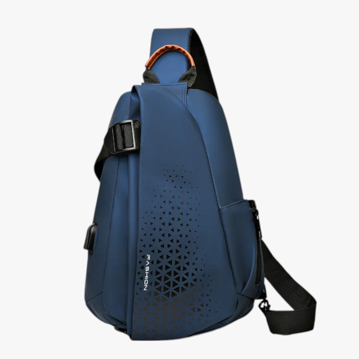 Borsa a tracolla impermeabile Dominick con USB: stile e ricarica sempre con te - L Blu - Bags mens bag - Concept Palermo