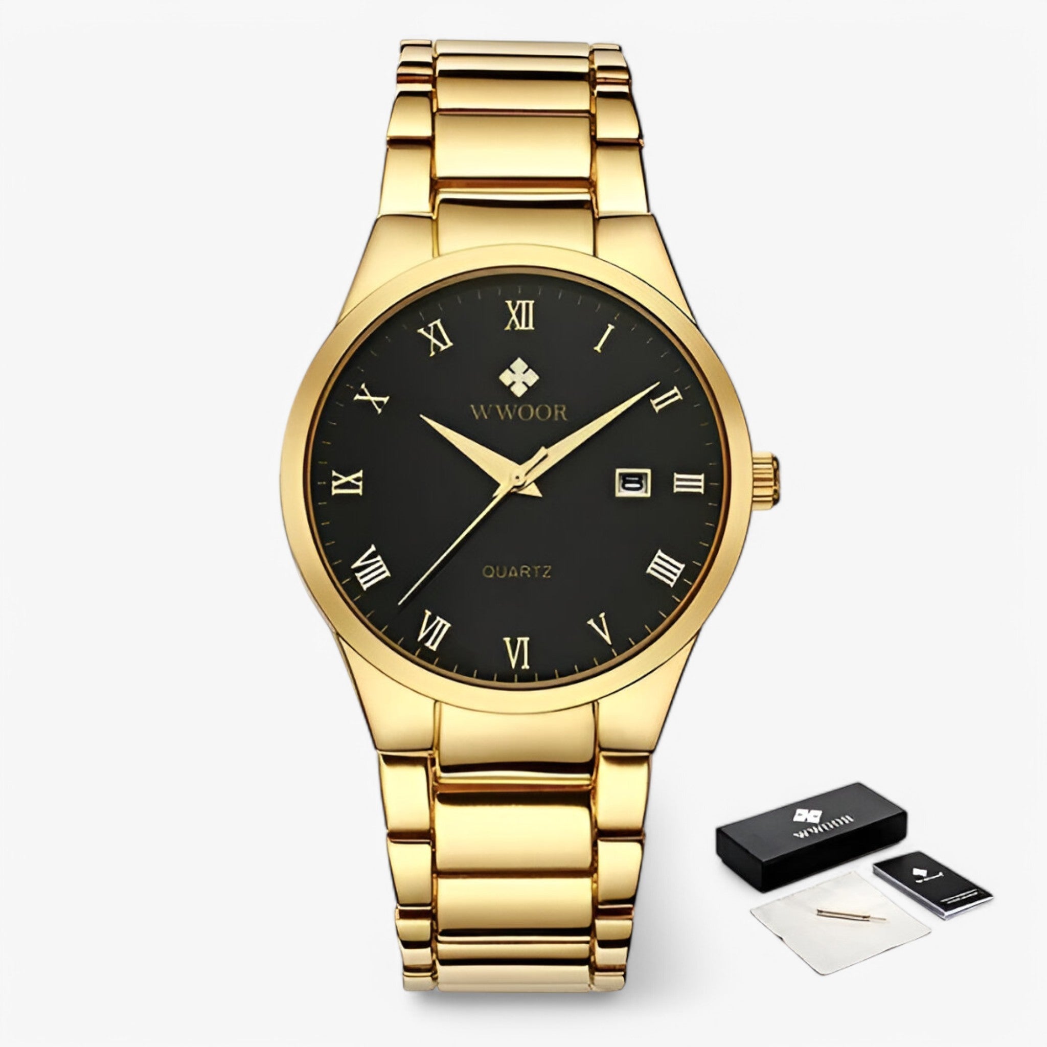 Victor | Elegante orologio al quarzo - Oro nero con scatola - watches WATCHES FOR MEN - Concept Palermo