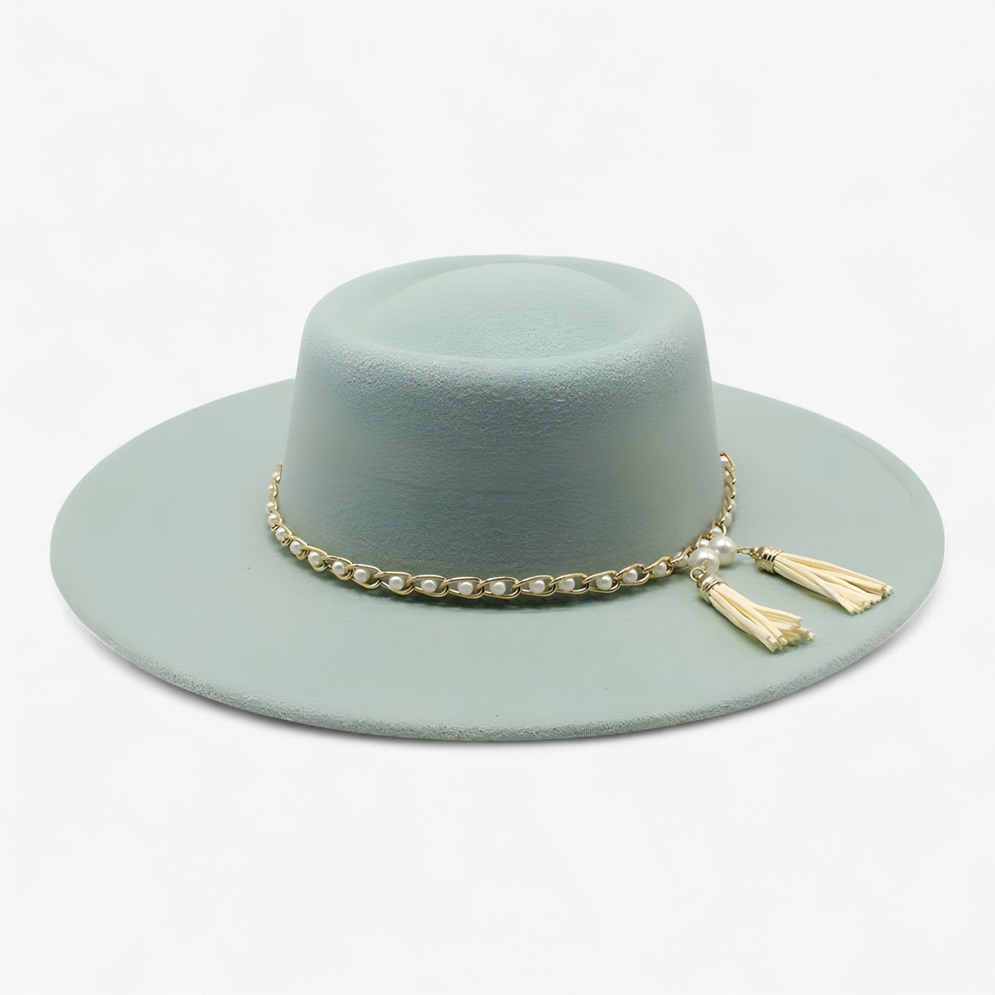 Jannela | Cappello Fedora in Lana con Perle - - - Concept Palermo