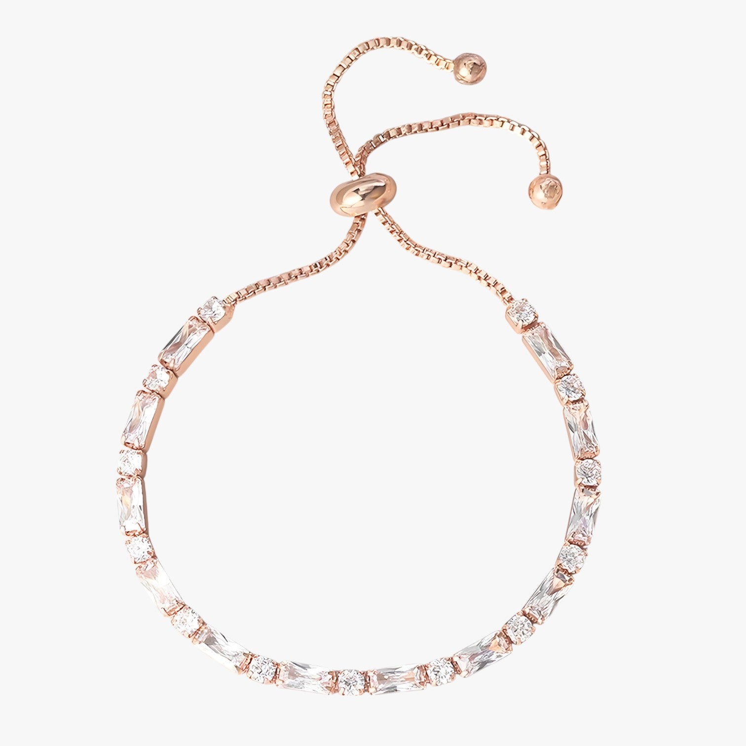 Valerie | Bracciale Geometrico Oro Rosa con Zircone Elegante Regalo Donna - - BRACELET BRACELET FOR WOMEN BRACELETS bracelets for women women bracelets - Concept Palermo