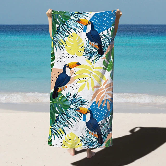 Grandy - Telo mare in microfibra ad asciugatura rapida, telo piscina extra large - Uccello 90x180cm - Beach Towel Microfiber Fabric microfiber towel Quick Dry Towel Quick-Dry - Concept Palermo