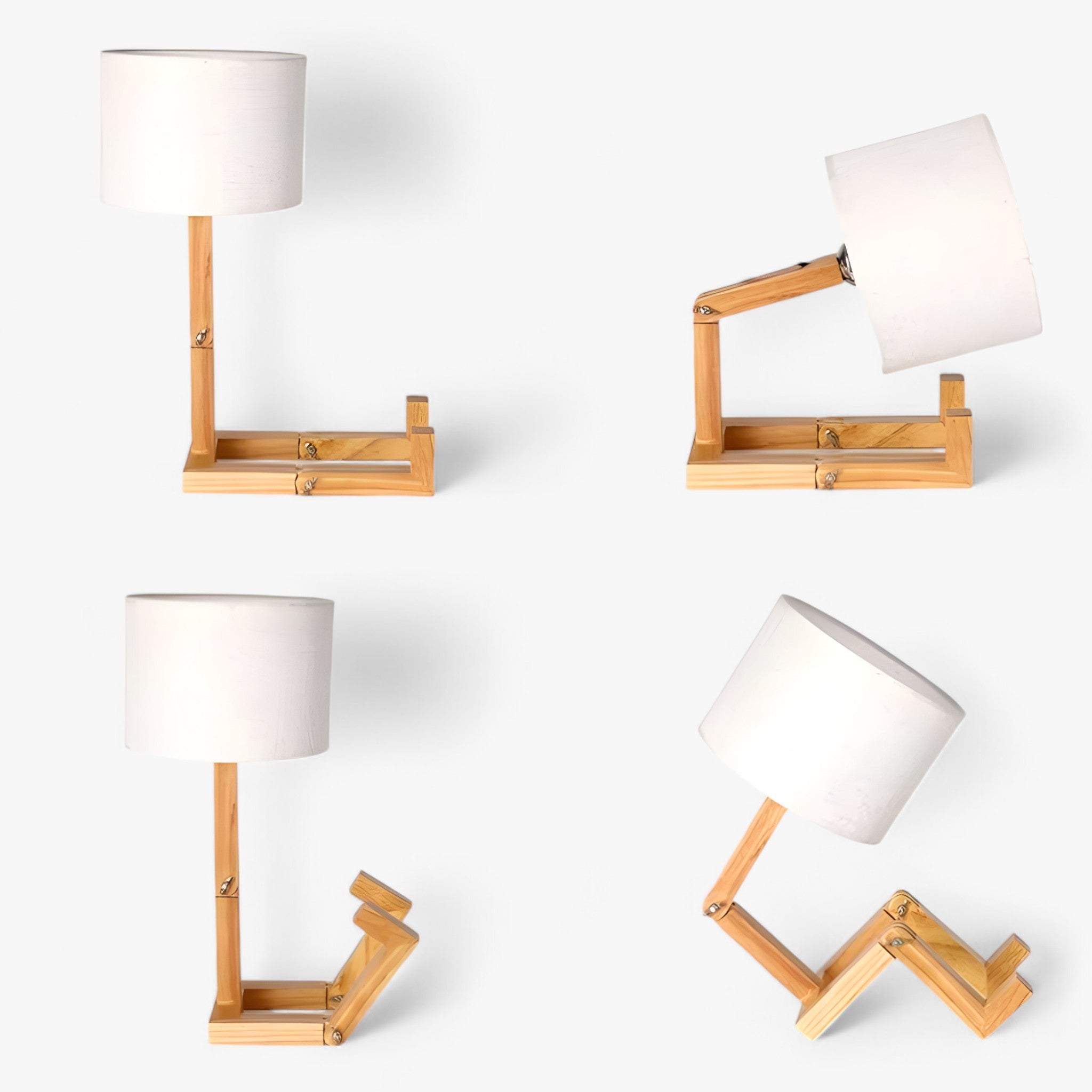 Lampada robot in legno | Lampada da tavolo creativa - stile scandinavo moderno per la lettura e la decorazione - - home Home accessories Home Decor - Concept Palermo