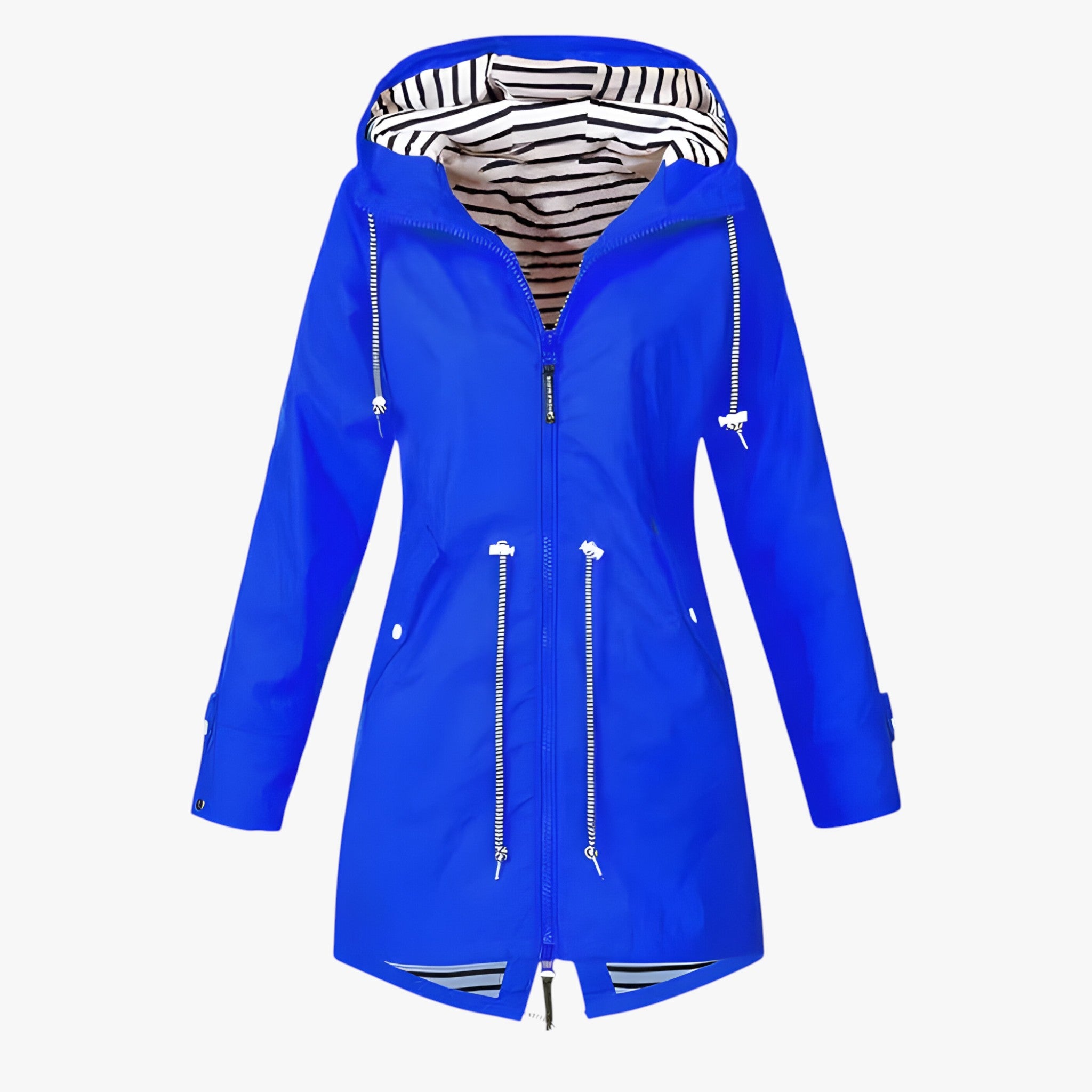 Beatrice | Parka impermeabile – Vestibilità regolabile con fodera del cappuccio a righe - Blu - Damen spring summer women Women fashion - Concept Palermo