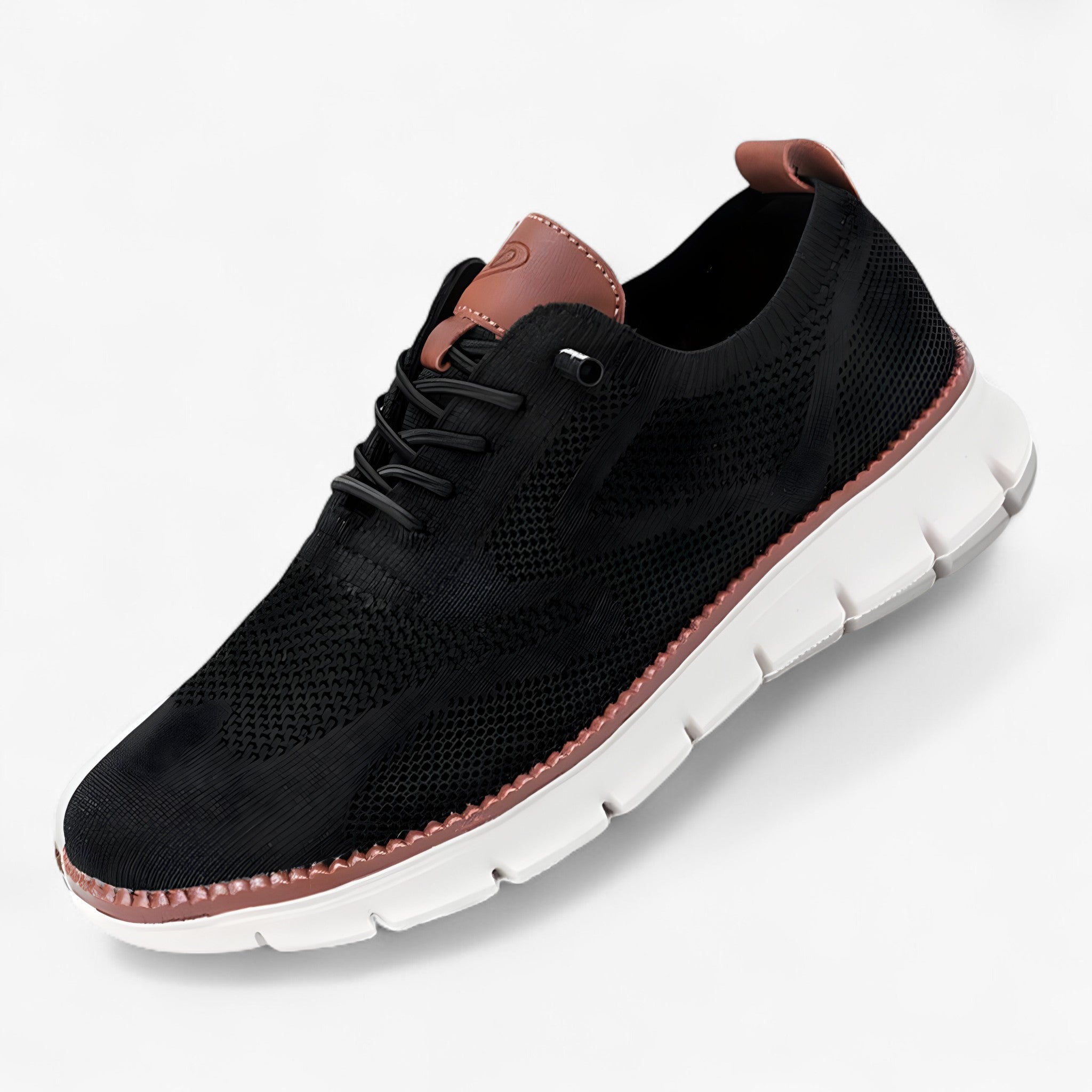 Leandres | Scarpe da uomo ultracomfortevoli e traspiranti - Nero - Ademend en lichtgewicht schoenen adult Antislip en duurzame zool Business-casual schoenen Comfortabele Herenschoenen Flexibele en ergonomische schoenen male Memory Foam voetbed Modebewuste herenschoenen Premium leren sneakers Schokabsorberende schoenen Stijlvolle casual herenschoenen - Concept Palermo