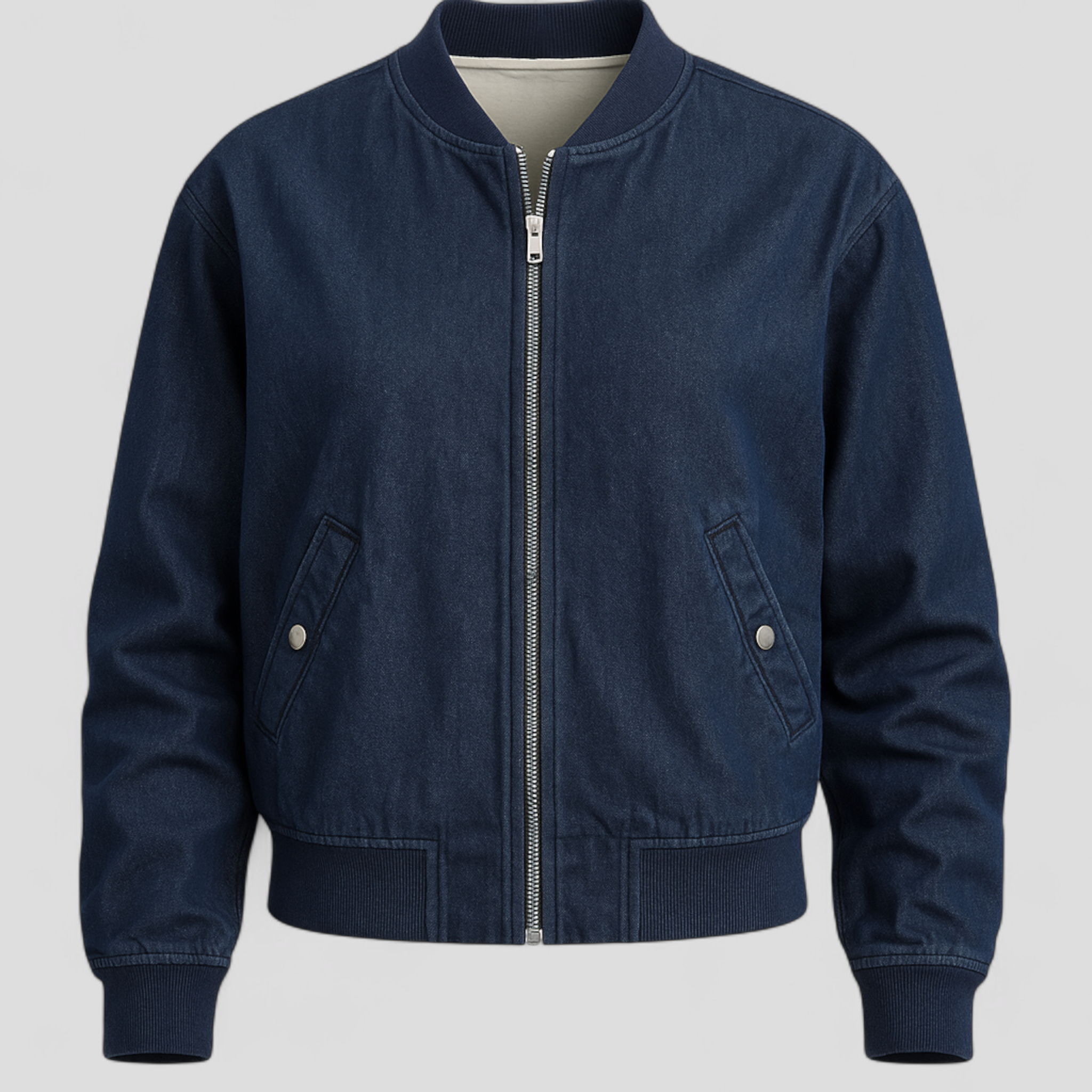 Nadia | Giacca Donna Bomber in Jeans Blu - - abbigliamento casual abbigliamento originale giacca bomber giacca estiva giacca jeans giacca uomo jeans cotone moda giovanile outfit versatile stile unico - Concept Palermo