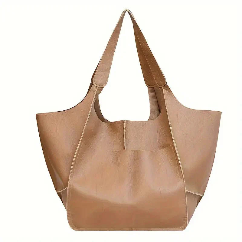 Borsa a spalla Marianne | Borsa tote grande in morbida pelle PU - Cachi chiaro - feed-agegroup-adult feed-cond-new feed-gender-female feed-gpc-166 feed-sizetype-regular women bags - Concept Palermo