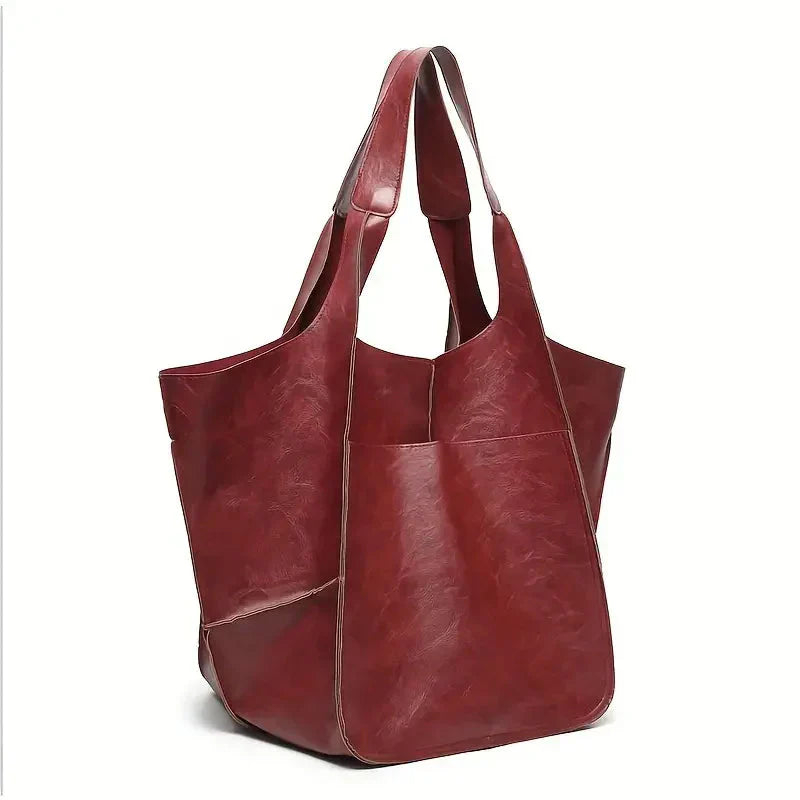 Borsa a spalla Marianne | Borsa tote grande in morbida pelle PU - Borgogna - feed-agegroup-adult feed-cond-new feed-gender-female feed-gpc-166 feed-sizetype-regular women bags - Concept Palermo