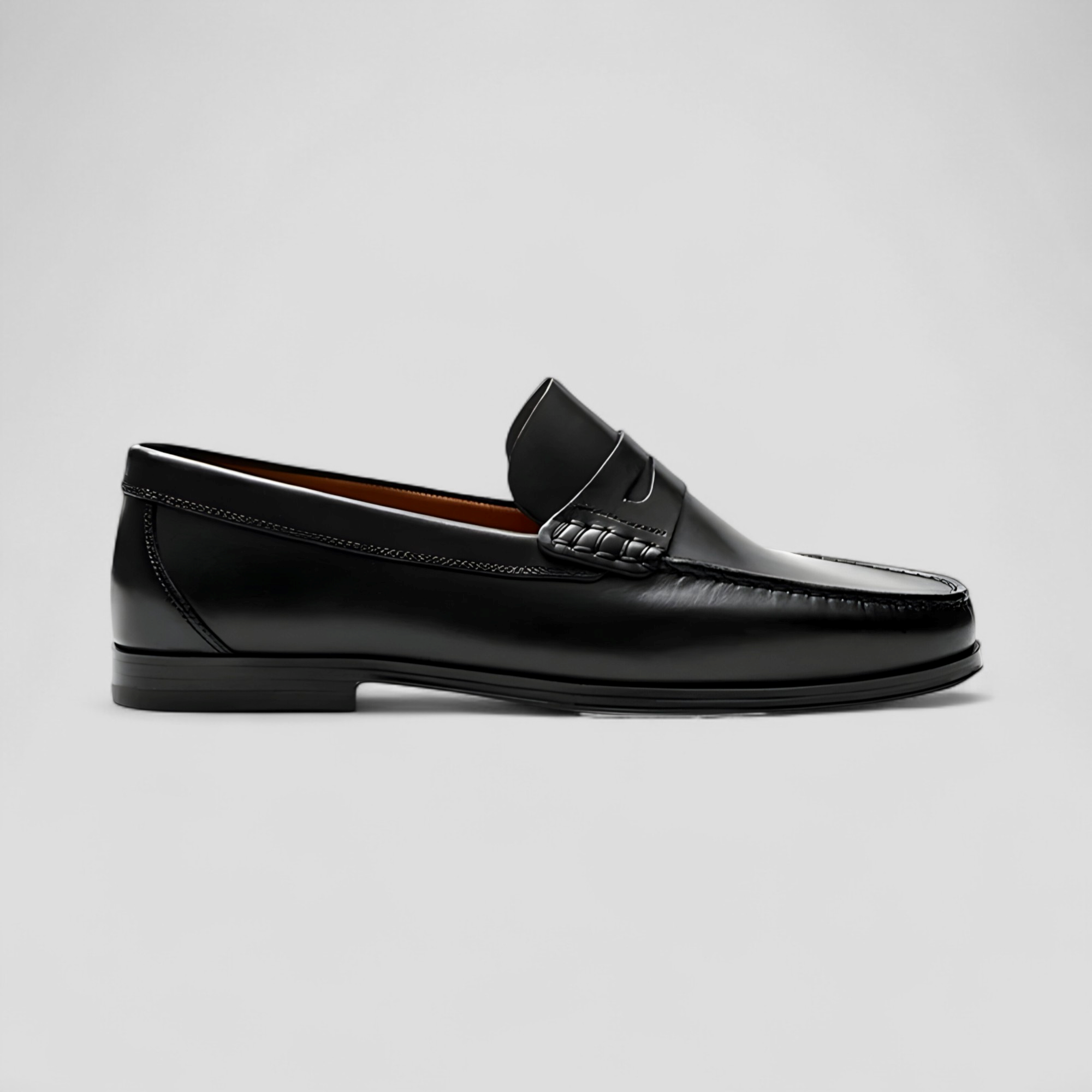 Giacomo | Mocassini Uomo Eleganti in Vera Pelle - Nero - comfort e stile eleganza senza tempo mocassini eleganti mocassini in pelle mocassini marroni e neri moda maschile penny loafer scarpe da uomo scarpe di alta qualità scarpe versatili - Concept Palermo