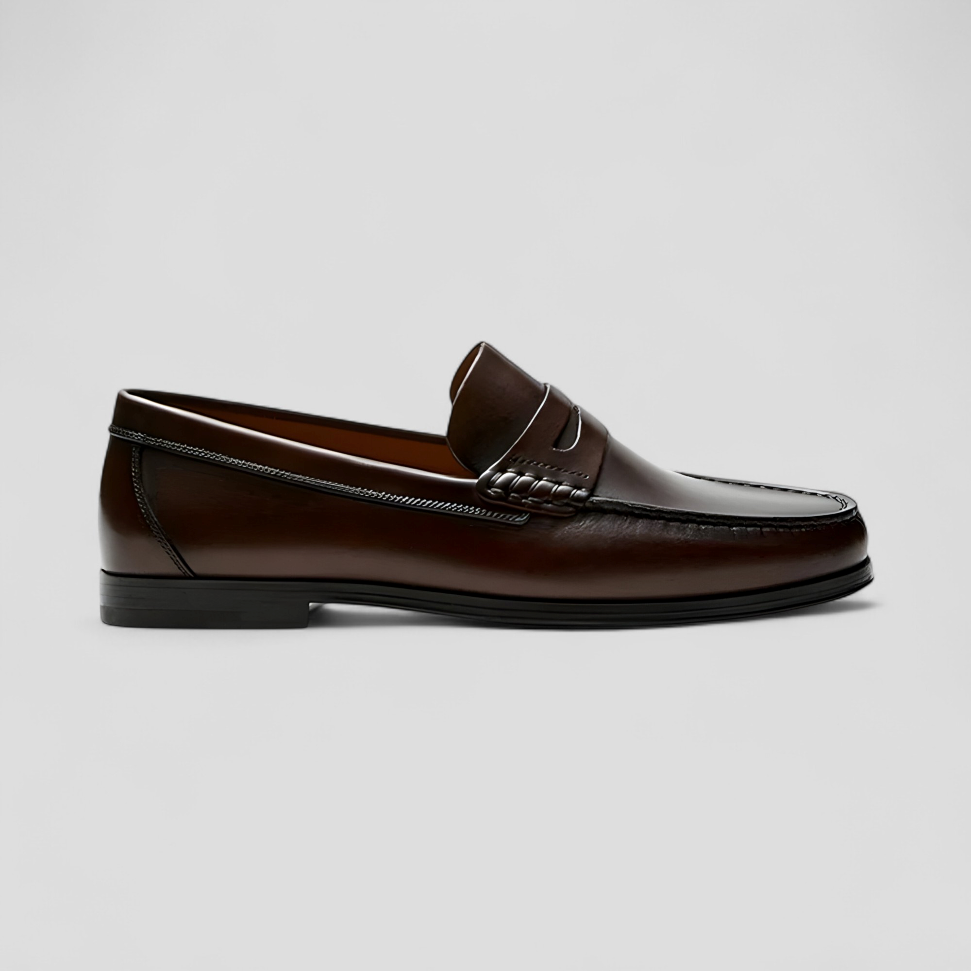 Giacomo | Mocassini Uomo Eleganti in Vera Pelle - Marrone scuro - comfort e stile eleganza senza tempo mocassini eleganti mocassini in pelle mocassini marroni e neri moda maschile penny loafer scarpe da uomo scarpe di alta qualità scarpe versatili - Concept Palermo