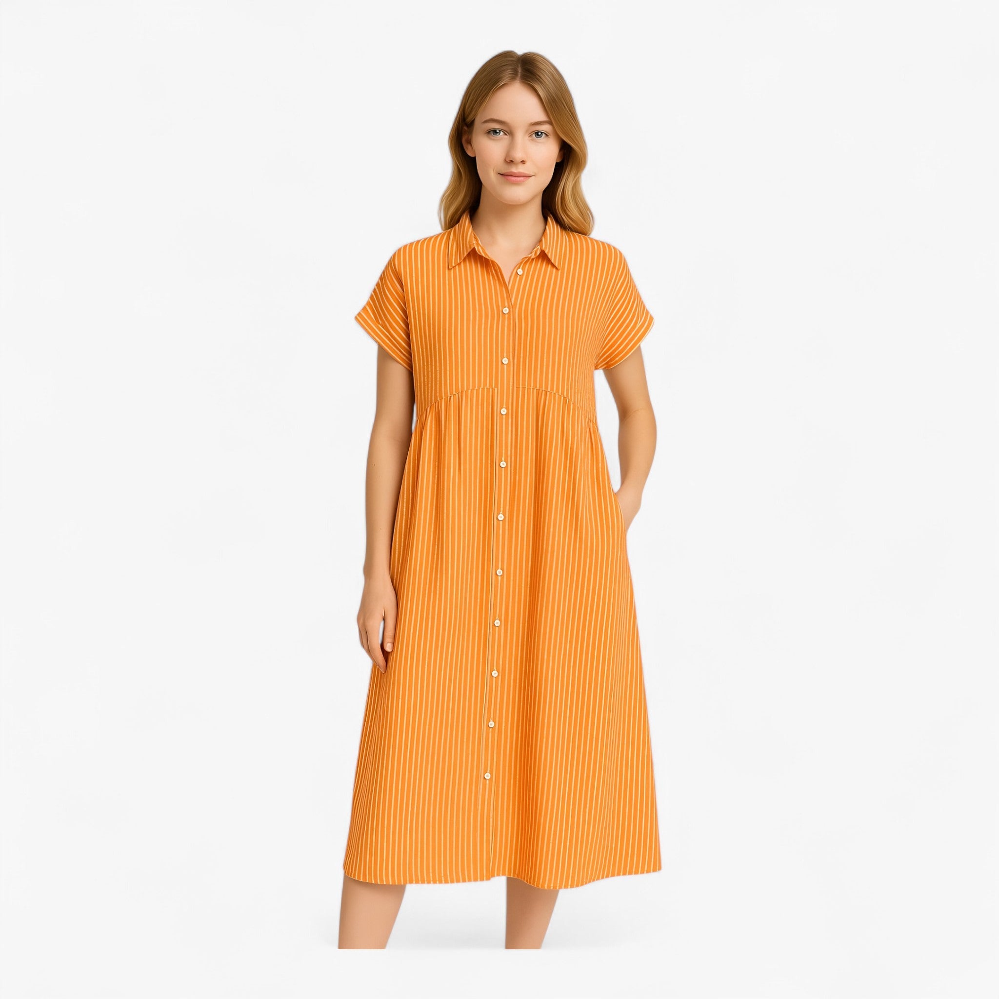 Freja | Leggera e Leggera Vestito Estivo da Donna – Comfort nel Design Scandinavo - - ademende stof casual jurk comfortabele jurk lichte jurk zomerjurk - Concept Palermo