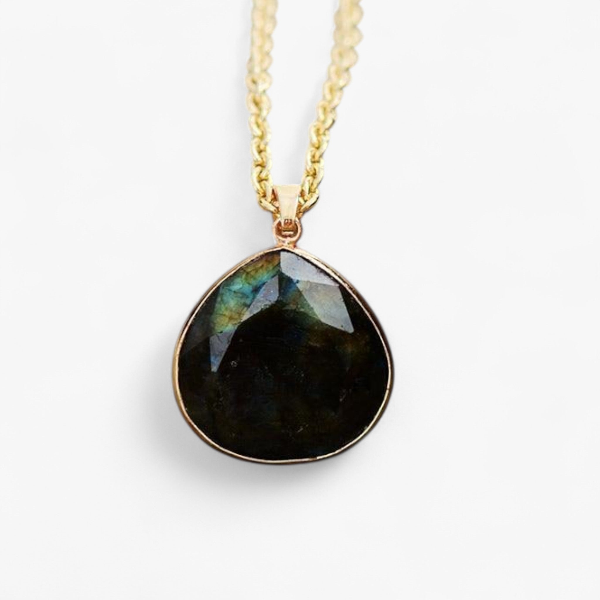 Collana in oro con labradorite naturale - - Chains Necklaces NECKLACES Necklaces for Women - Concept Palermo