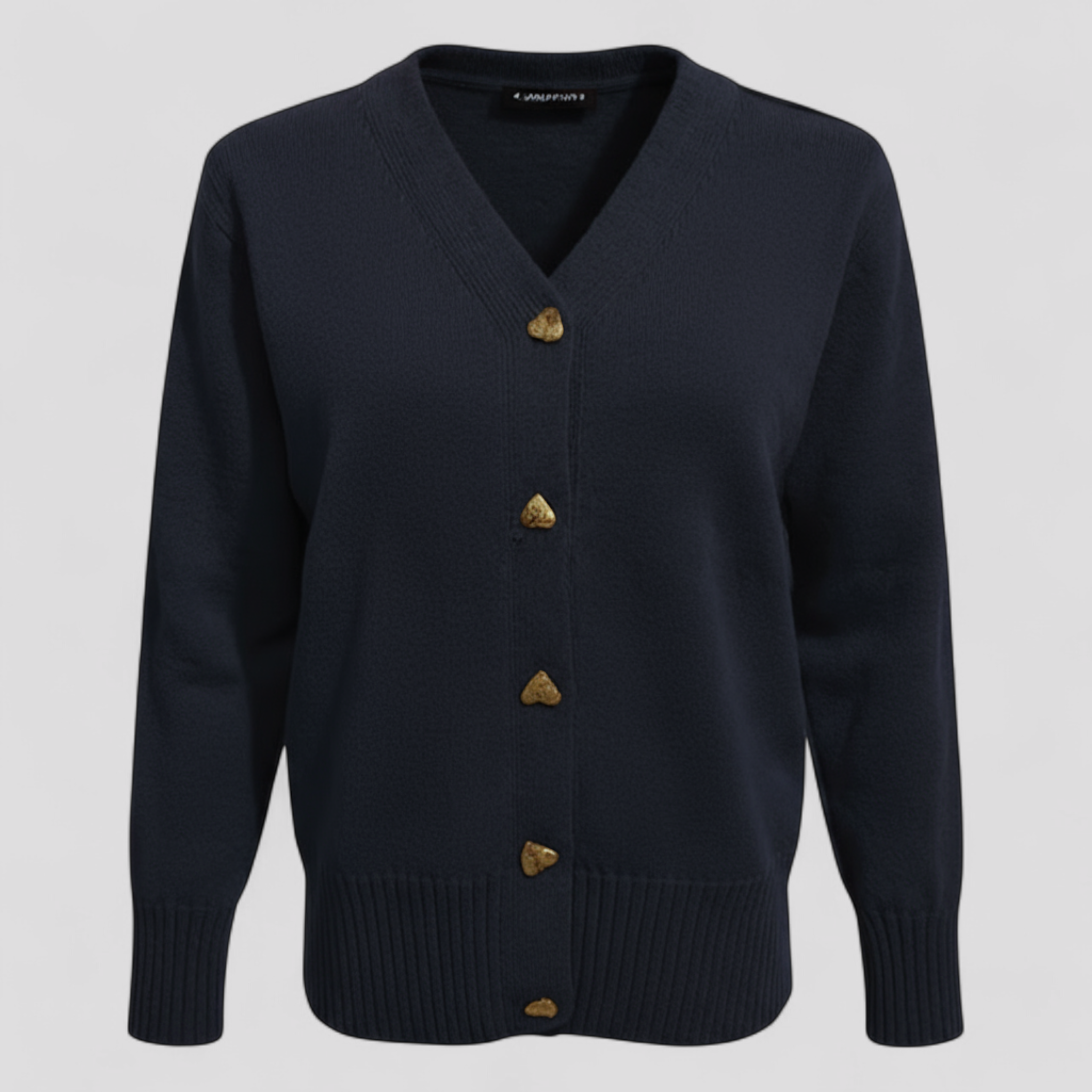 Doretta | Pullover Donna in Lana Pura con Bottoni - Blu navy - abbigliamento donna bottoni casual comfort H-line inverno lana maniche lunghe pullover stile - Concept Palermo