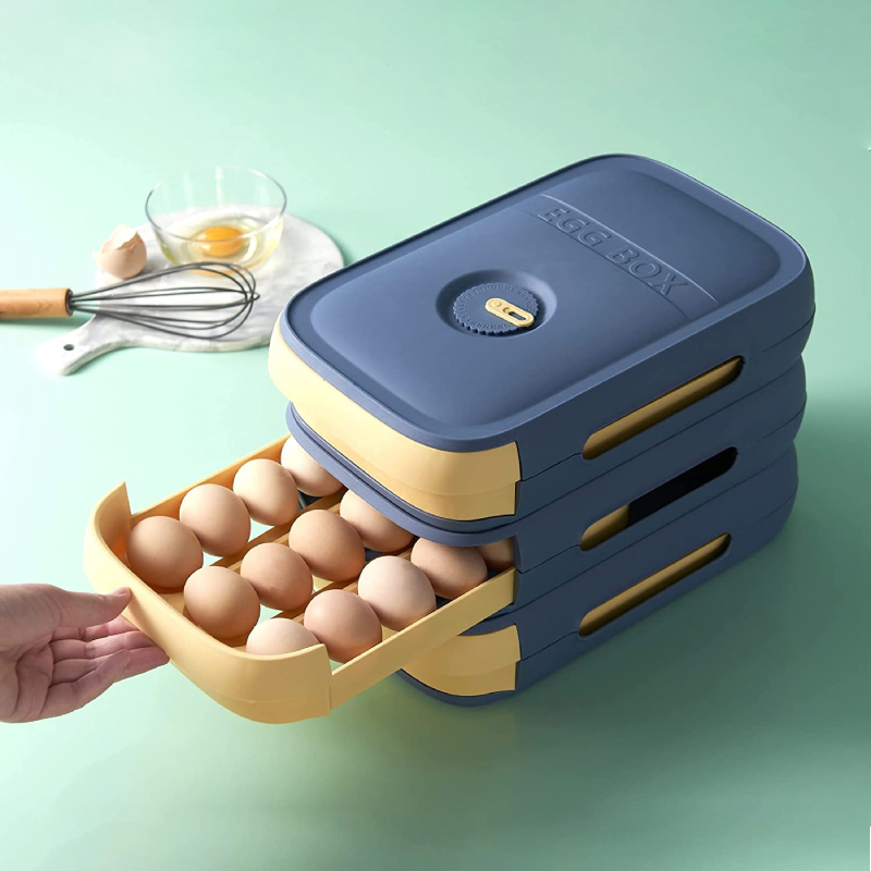 Organizer automatico per uova rotonde™ (1+1 GRATIS) - Blu profondo 1+1 GRATIS - egg organizer egg shelves - Concept Palermo