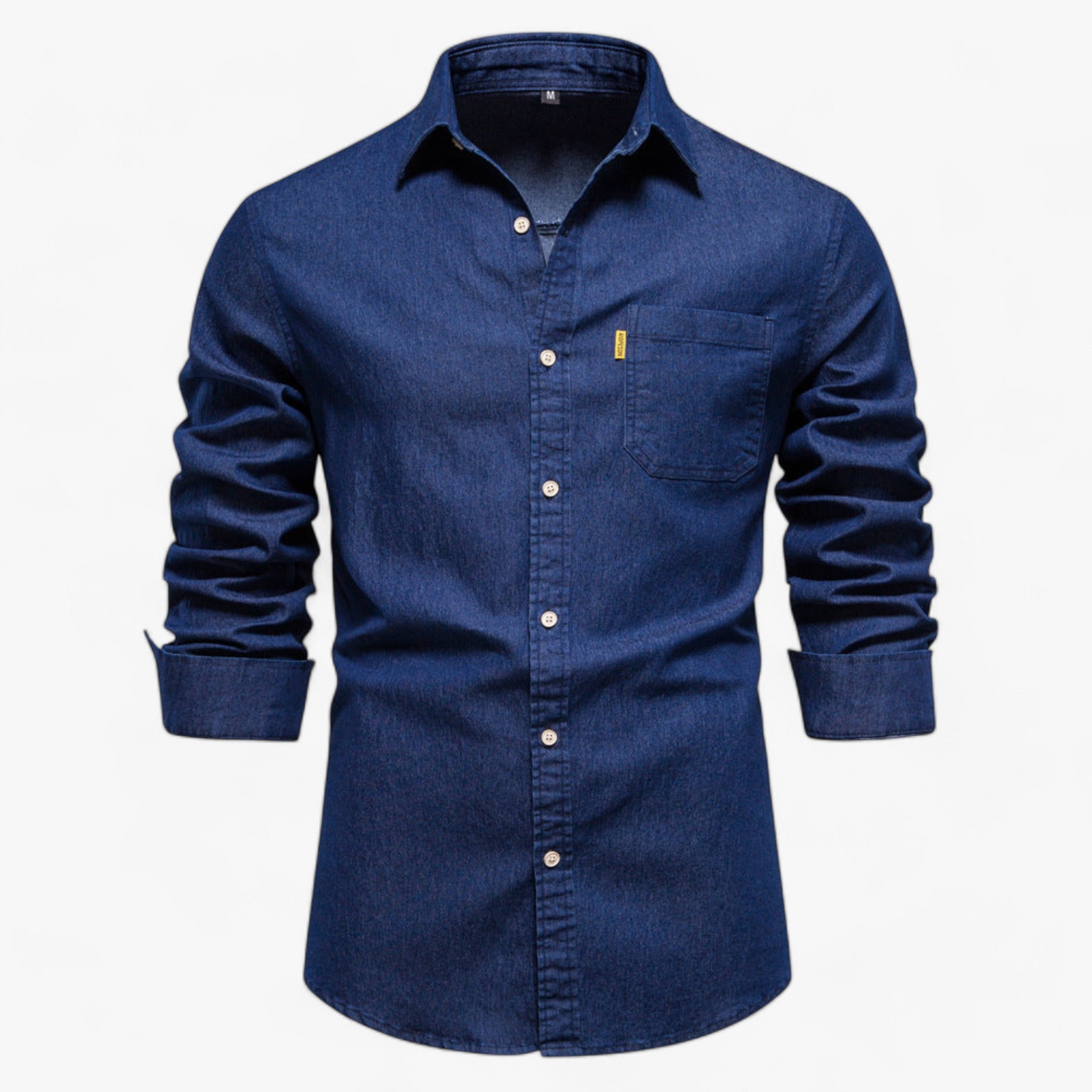 Camicia in Denim Axel per Uomo - Elegante e Versatile per Tutte le Occasioni - Blu scuro - - Concept Palermo