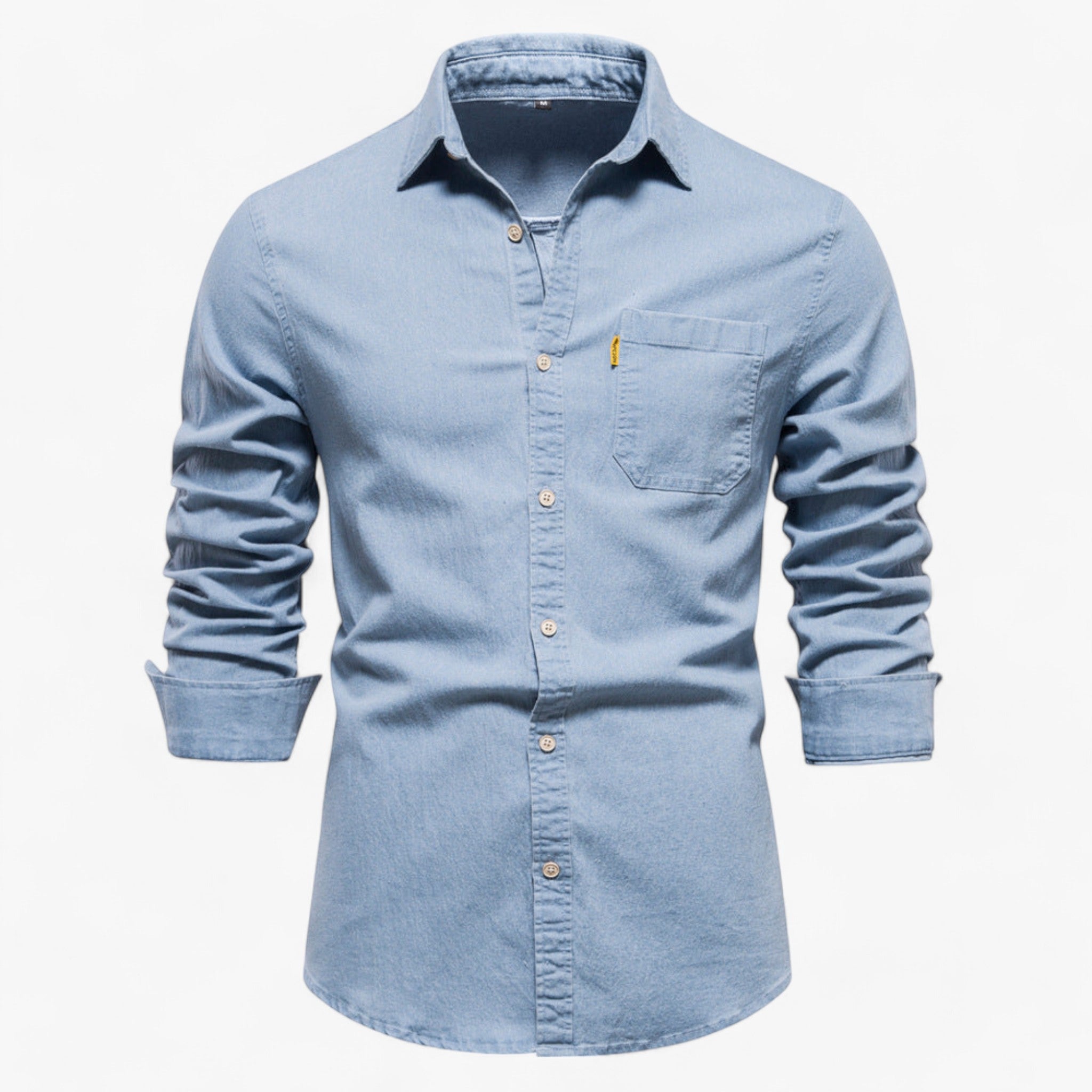 Camicia in Denim Axel per Uomo - Elegante e Versatile per Tutte le Occasioni - Blu chiaro - - Concept Palermo