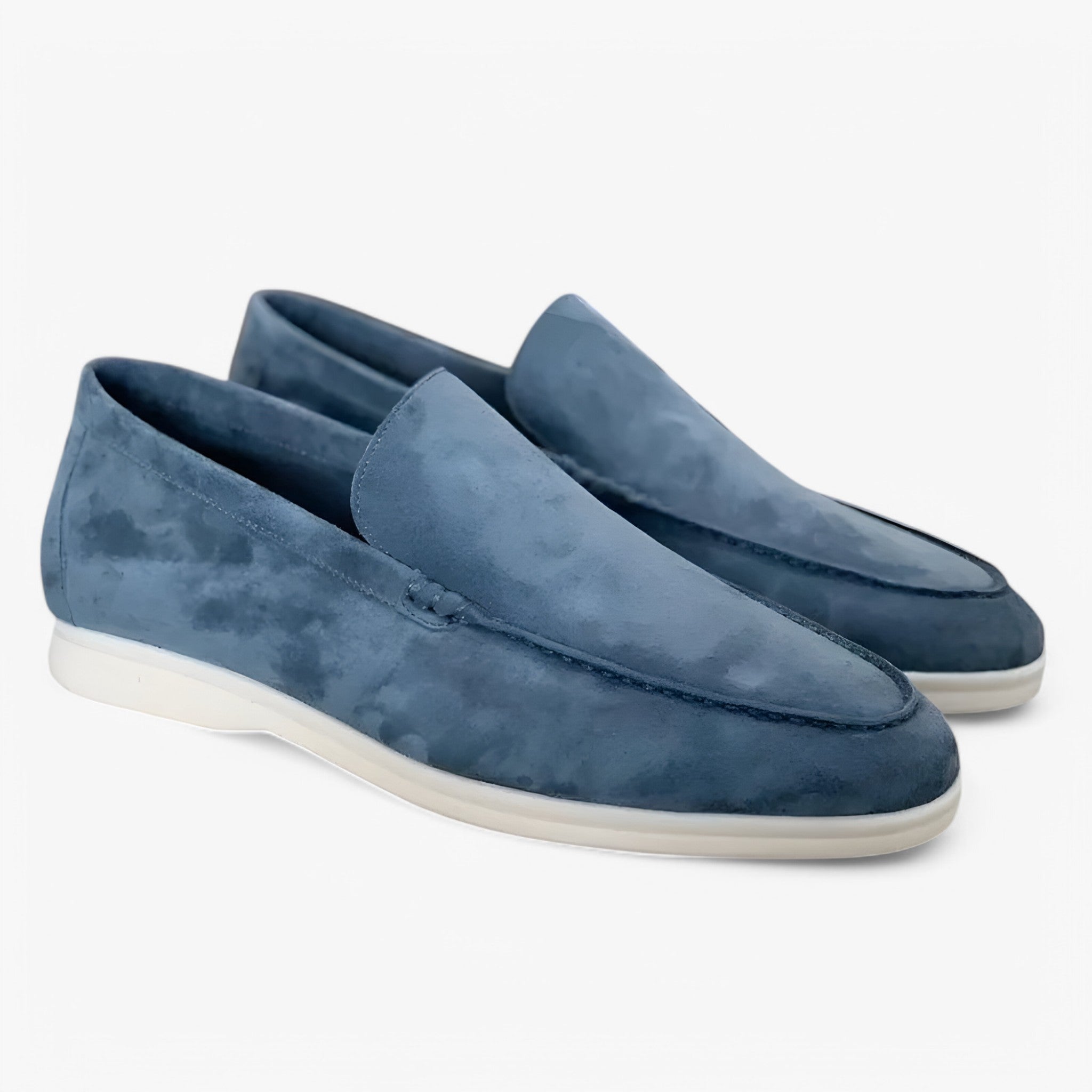 Stefano | Mocassini in camoscio - Blu nebuloso - Heren MÄNNER Schuhe - Concept Palermo