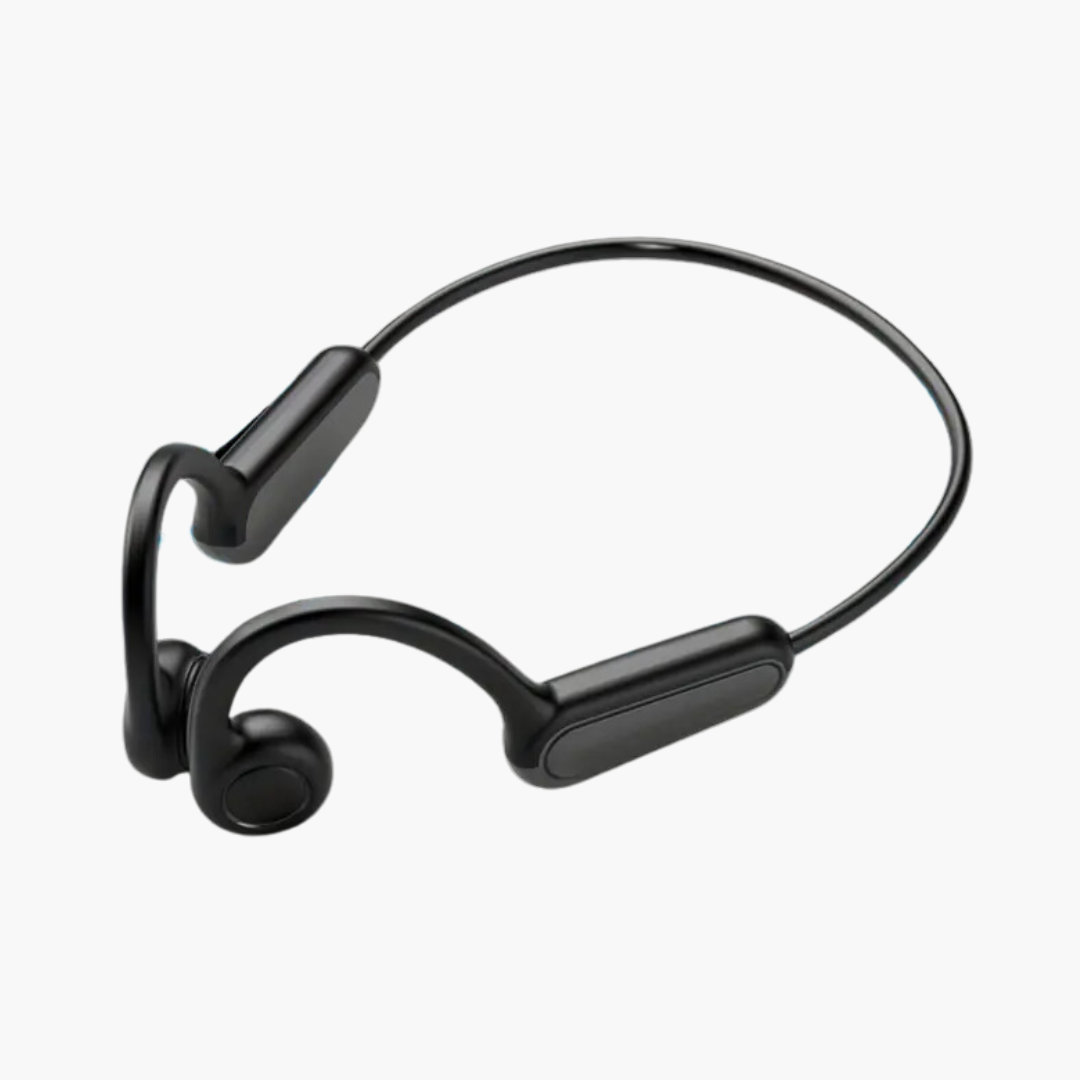 Cuffie a conduzione ossea - Sicurezza in bicicletta e durante la corsa - Nero - Bluetooth Hoofdtelefoon Bone Conduction Botgeleiding Draadloze Hoofdtelefoon fietsen Gehoorbescherming hardlopen headsets koptelefoon sporten oortjes sporten Sport Hoofdtelefoon Waterdichte Hoofdtelefoon - Concept Palermo