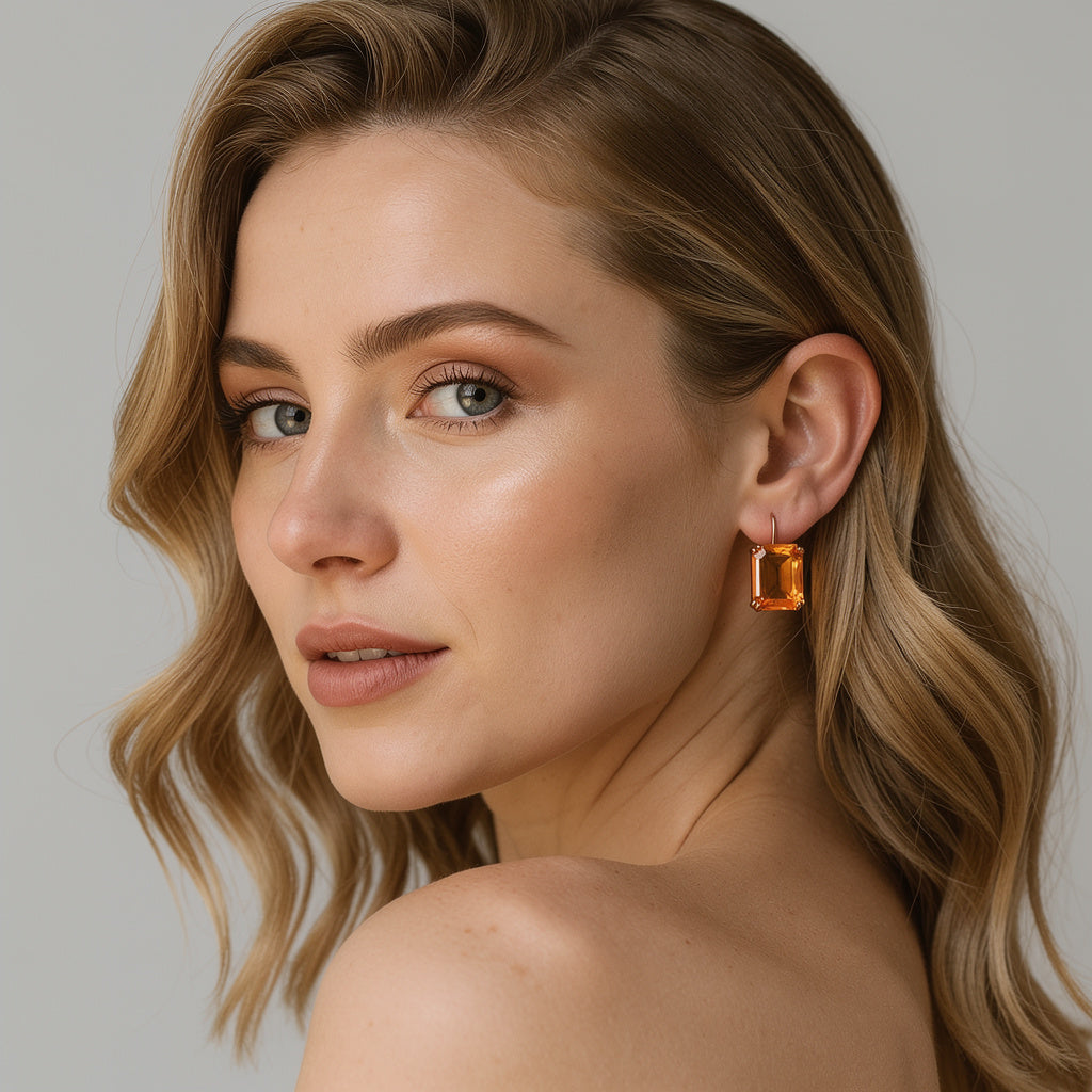 Amelia | Orecchini a Pendente in Topazio Blu – Oro e Argento Sfolgorante - - Accessories Jewelry EARRINGS - Concept Palermo