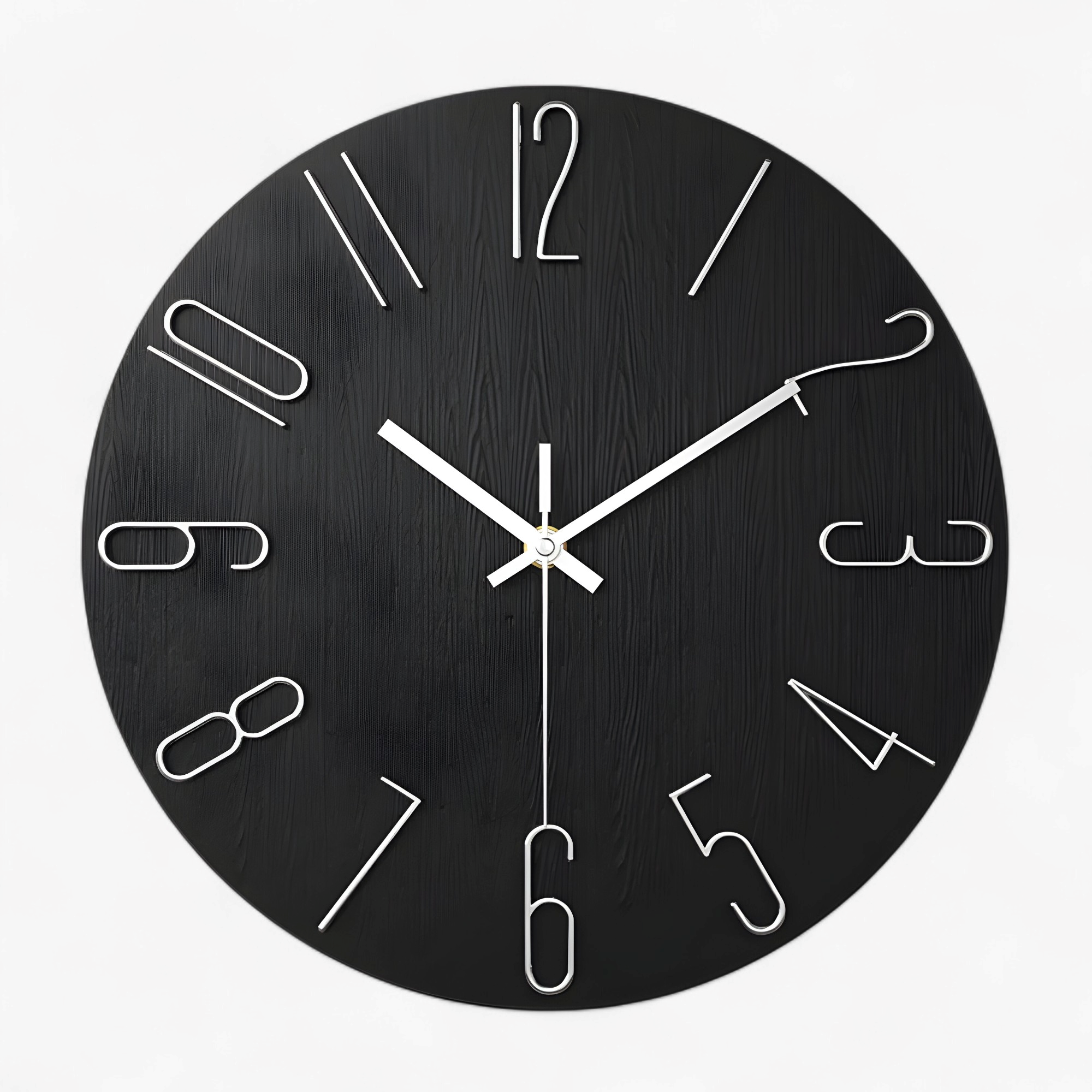 Otello| Orologio da Parete Moderno Design per Soggiorno - Nero - accessori per soggiorno arredamento soggiorno decorazione casa design minimalista movimento al quarzo orologio da muro moderno orologio da parete moderno orologio elegante orologio in plastica orologio silenzioso - Concept Palermo