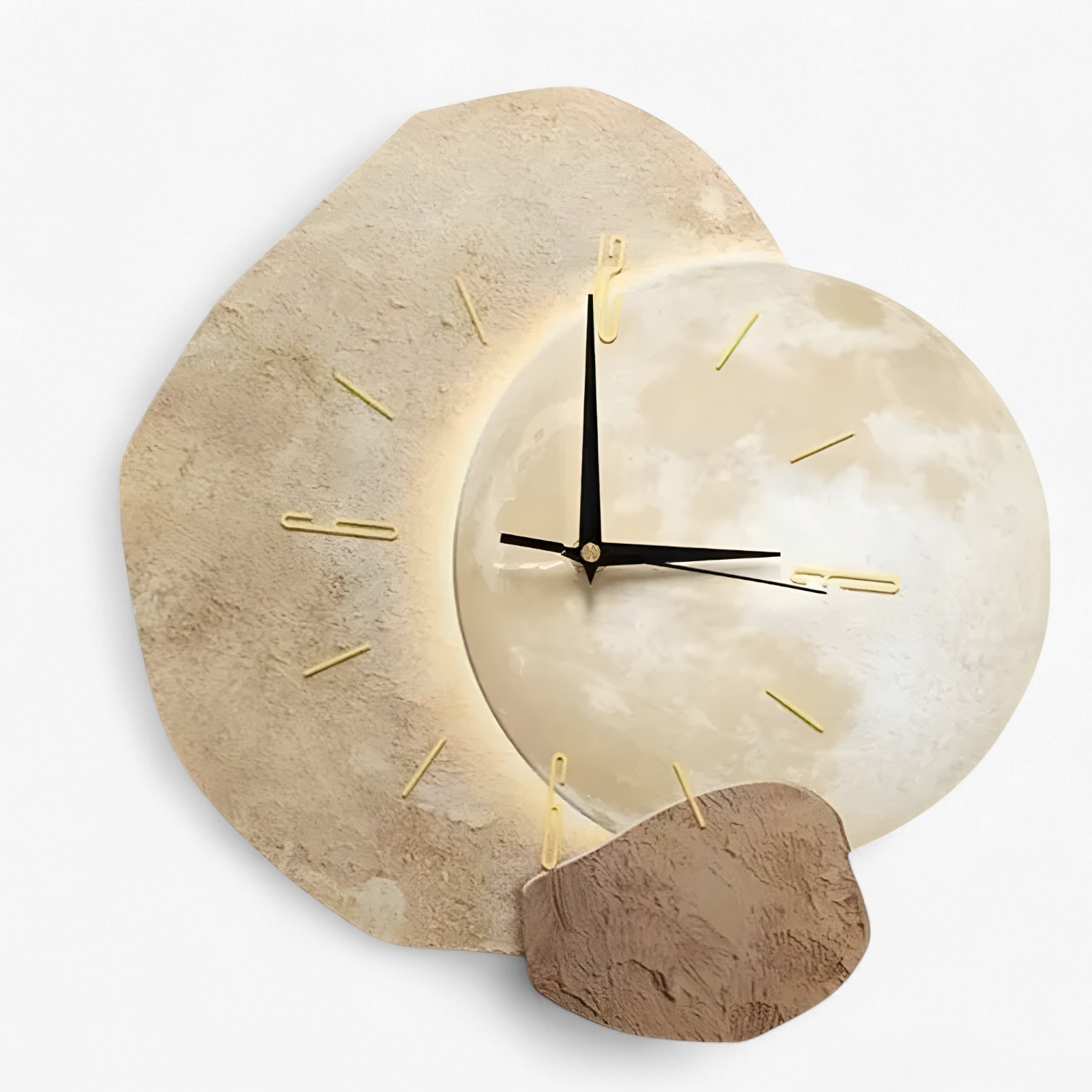 Elio | Orologio da Parete Moderno in Bamboe - Luce più brillante (Anwar) - accessori per la casa decorazione per interni illuminazione USB orologio da parete elegante orologio design contemporaneo orologio in bambù orologio minimalista orologio moderno orologio silenzioso orologio versatile - Concept Palermo